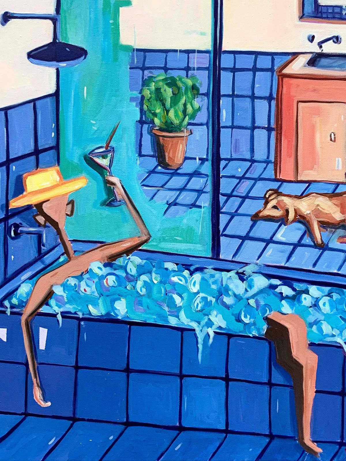 'Sun Bath' - Messy Figure Limited Edition Fine Art Print