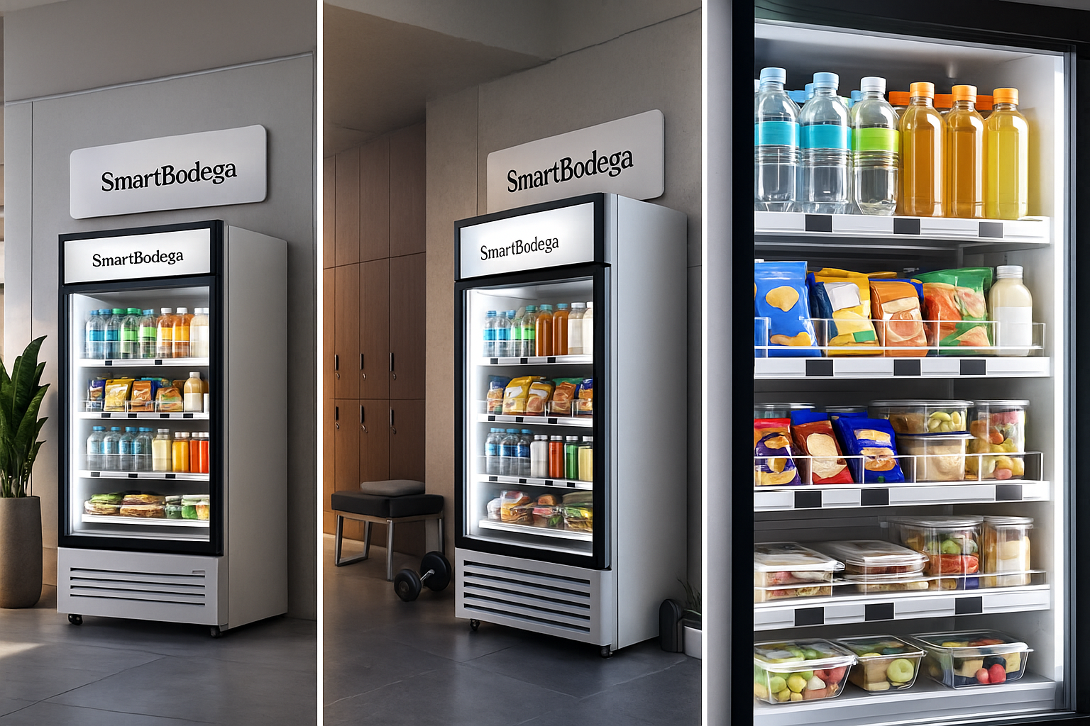 SmartBodega micro market in a luxury building fitness center