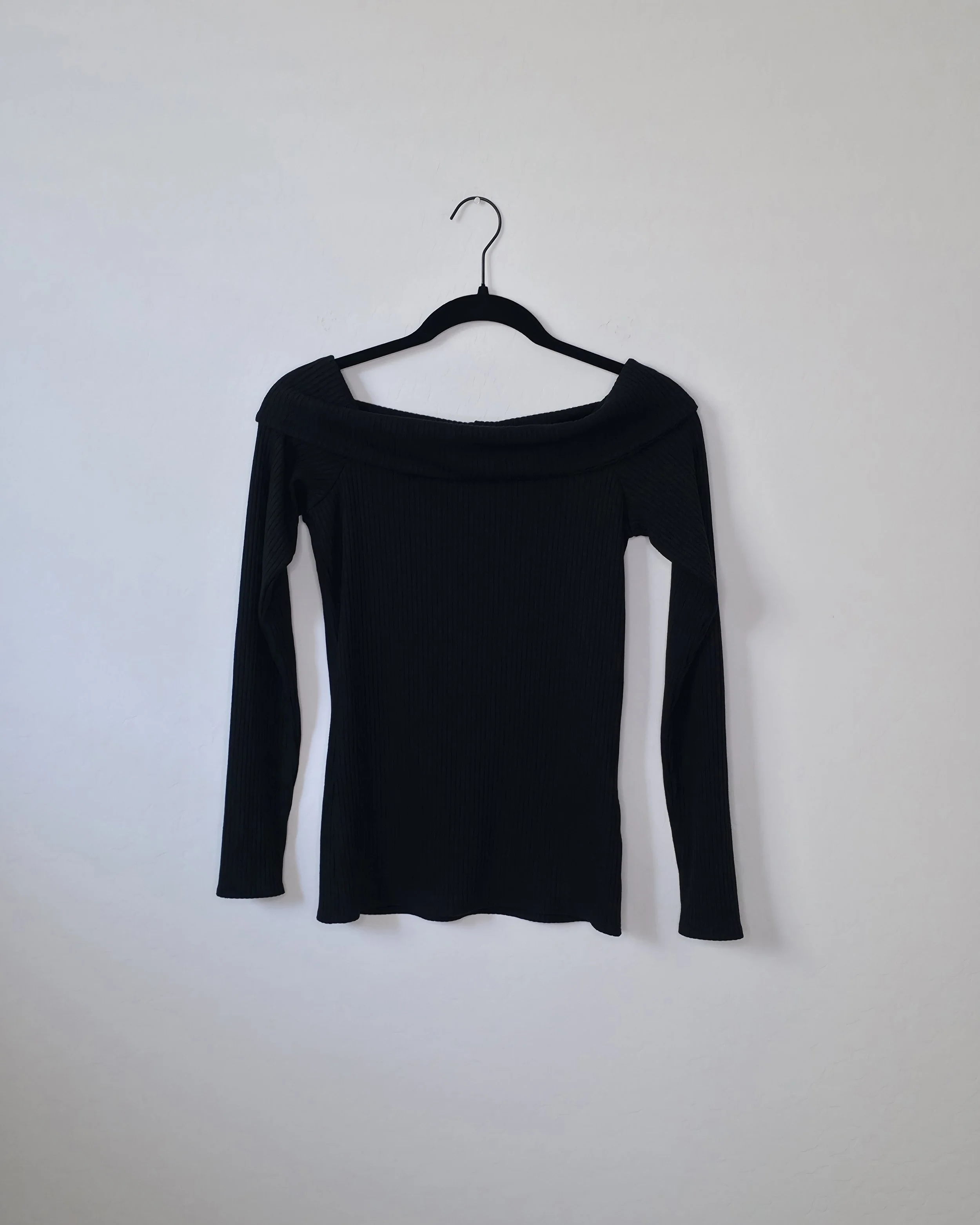 Abercrombie Rib Knit Boat Neck Long Sleeve (L)