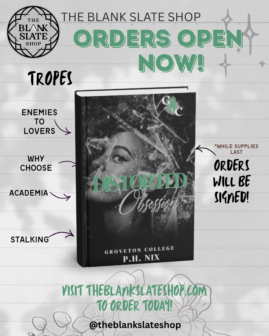 Signed - Distorted Obsession by P.H. Nix