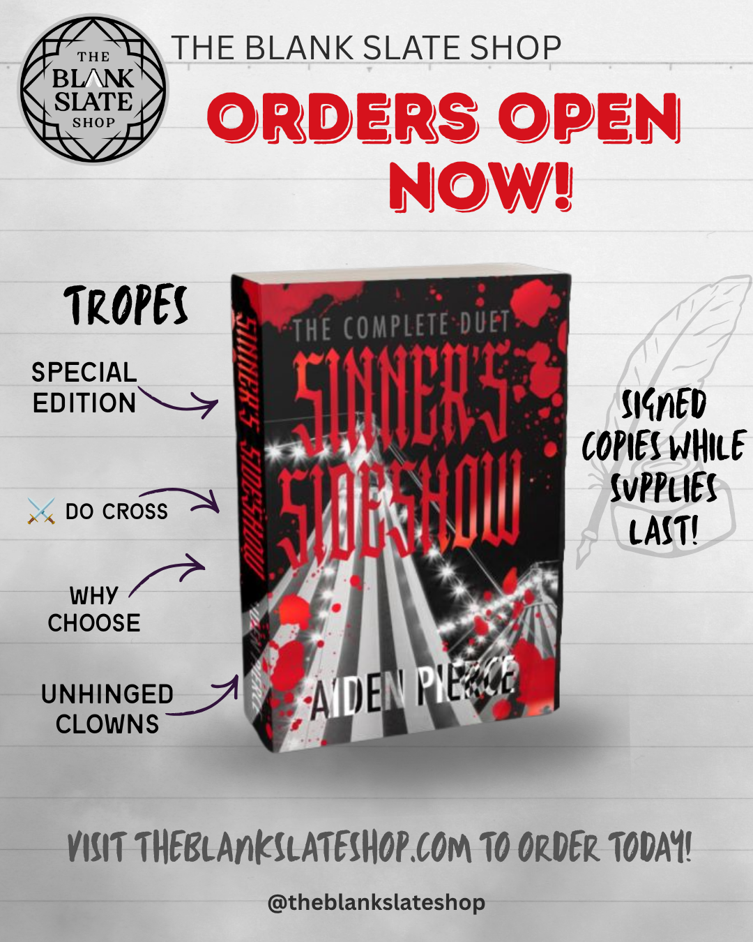 Sinners Sideshow Red Foil Special Edition by Aiden Pierce