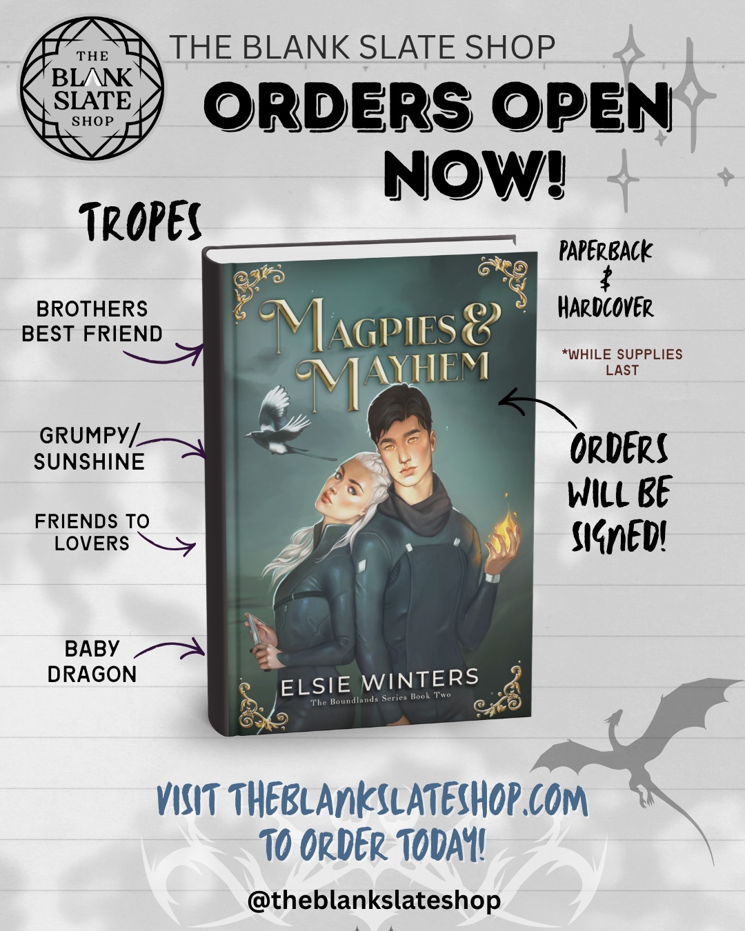SIGNED Magpies & Mayhem by Elsie Winters
