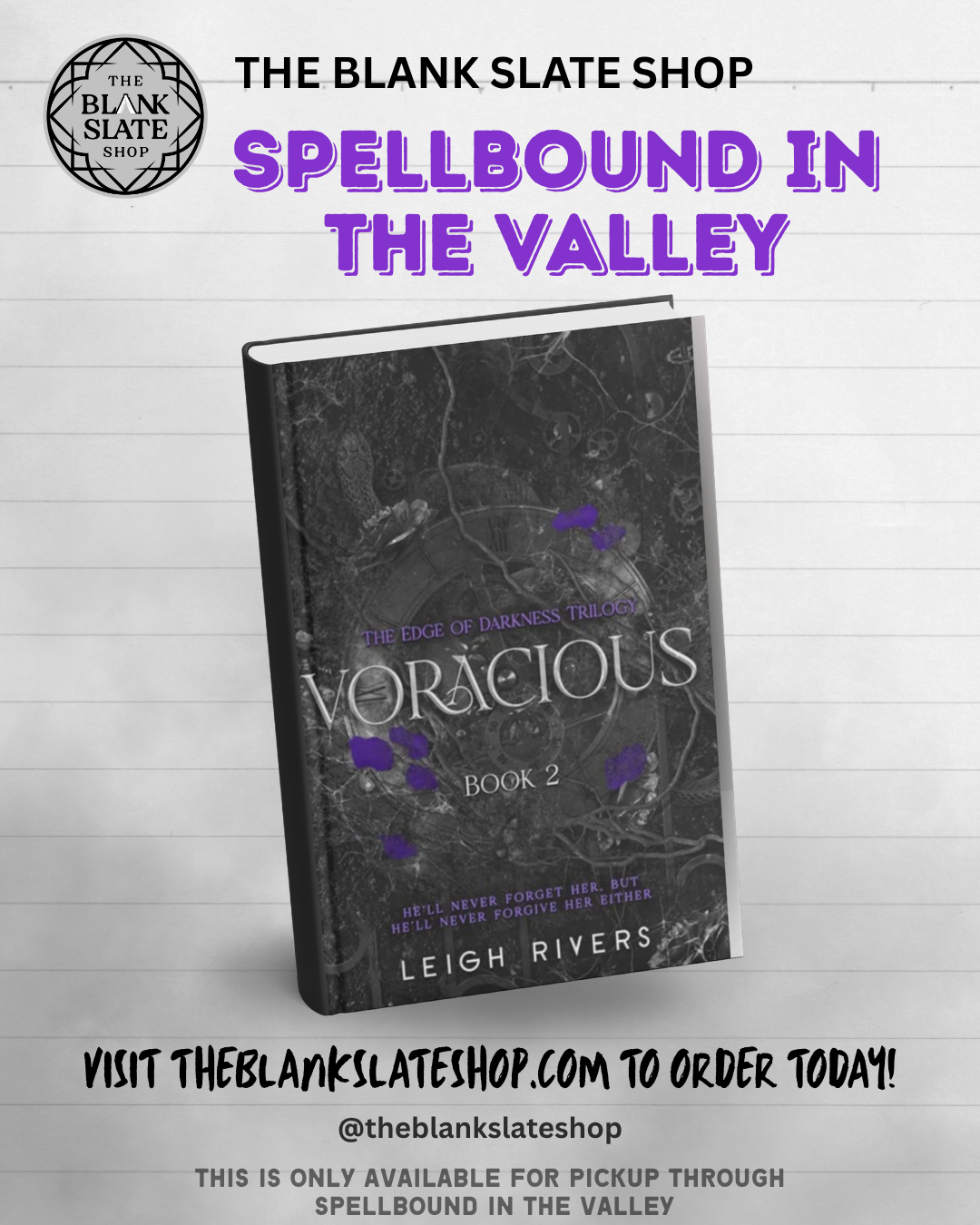 Voracious by Leigh Rivers SPELLBOUND PICKUP ONLY