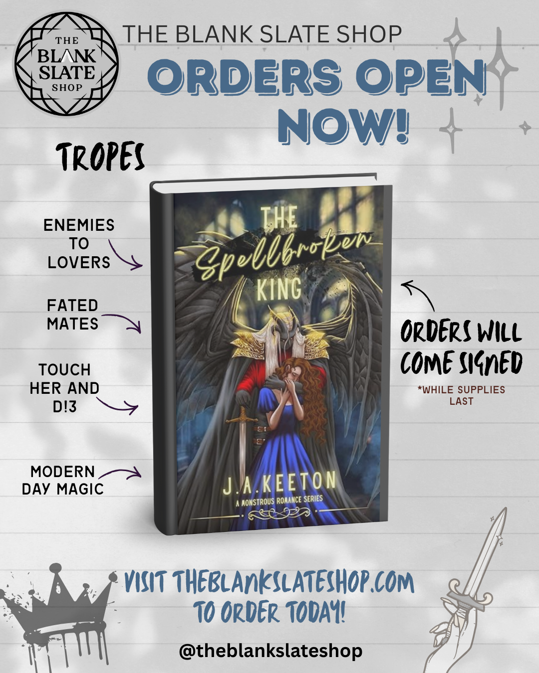 The Spellbroken King by J.A. Keeton - Signed