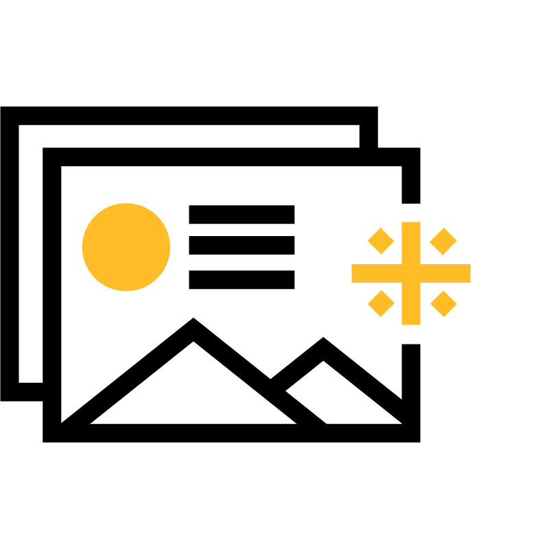 Graphic icon of an image or painting.