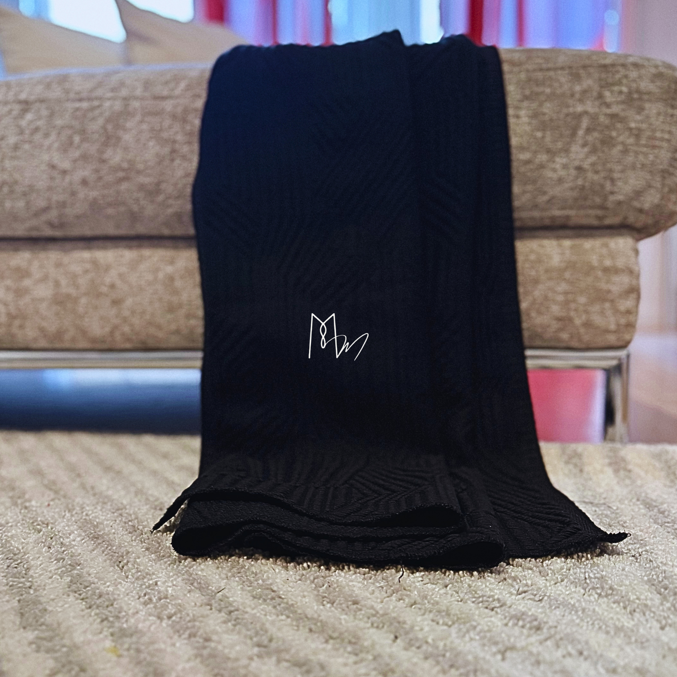 le Plaid Fitini - en jacquard noir