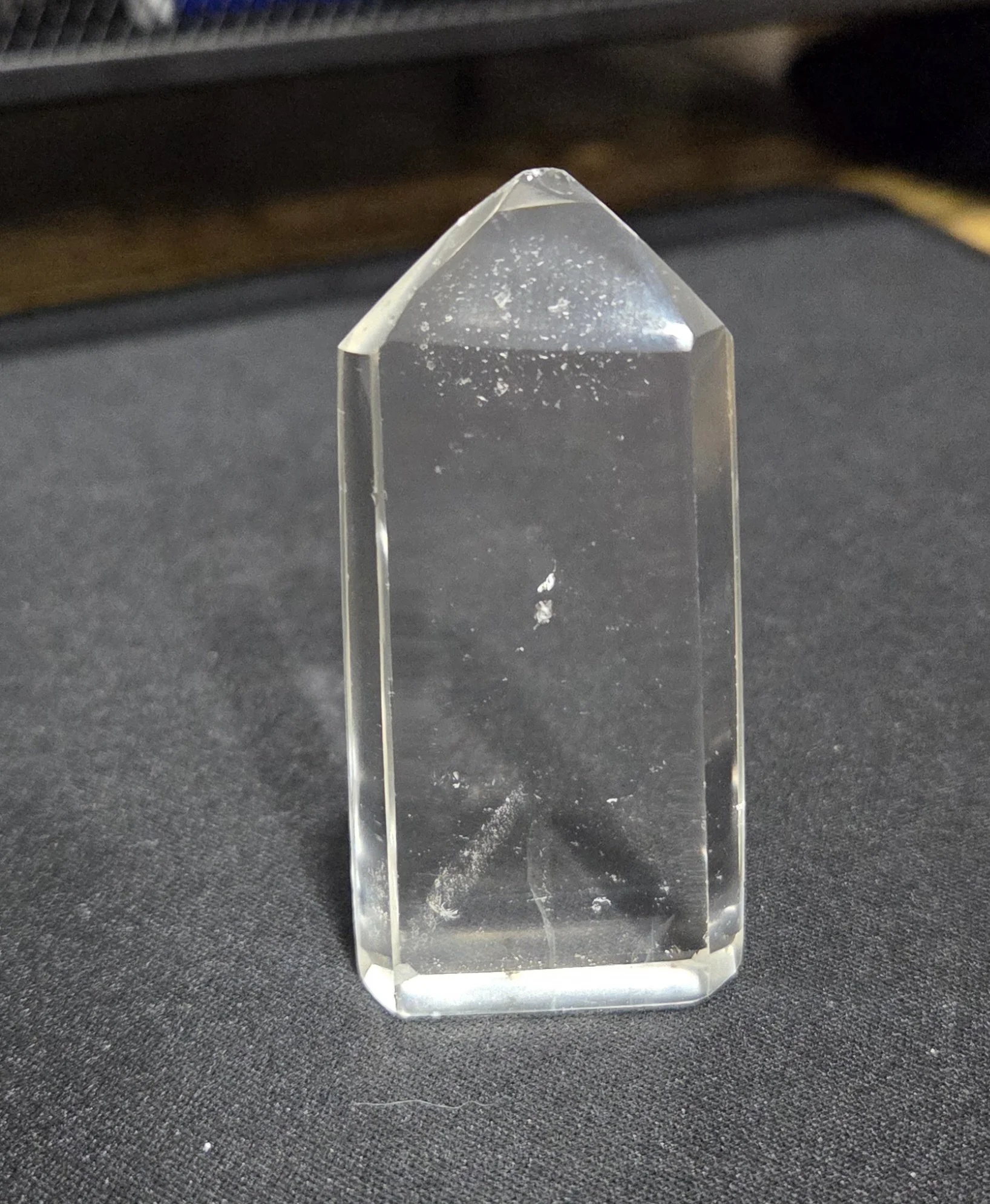 Clear Quartz Slender Tower DEW Flare | Hand-Polished Natural Gemstone | All Chakra Amplification, Clarity & Pure Energy | Divine Exchange Within