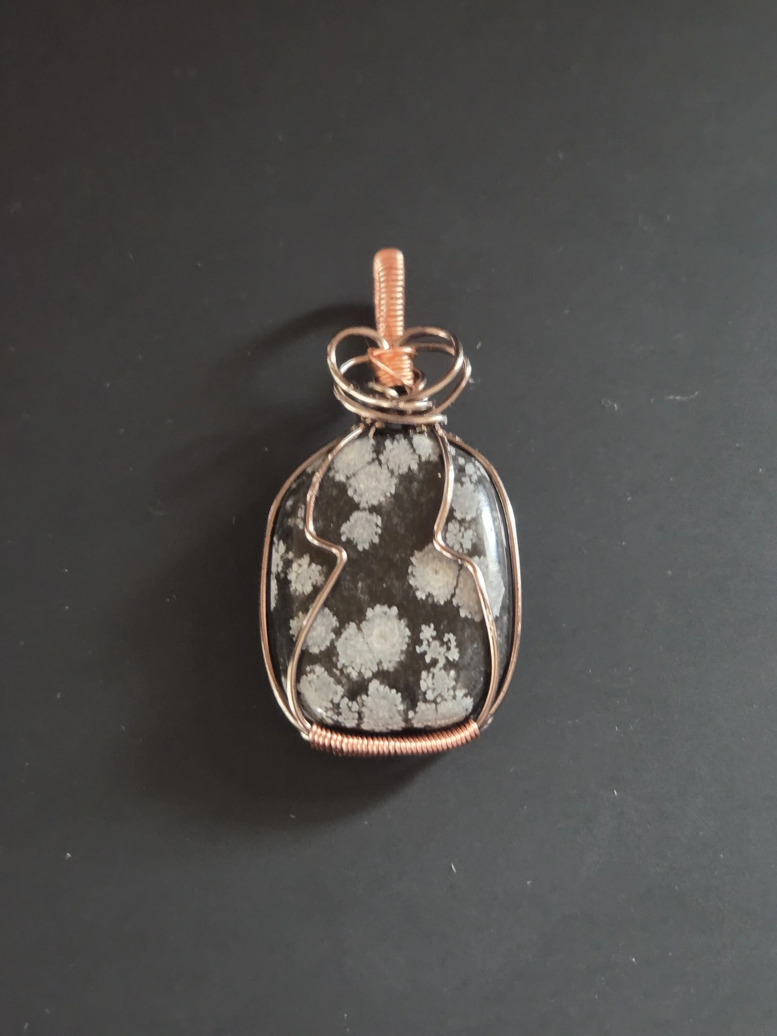 Snowflake Obsidian Pendant