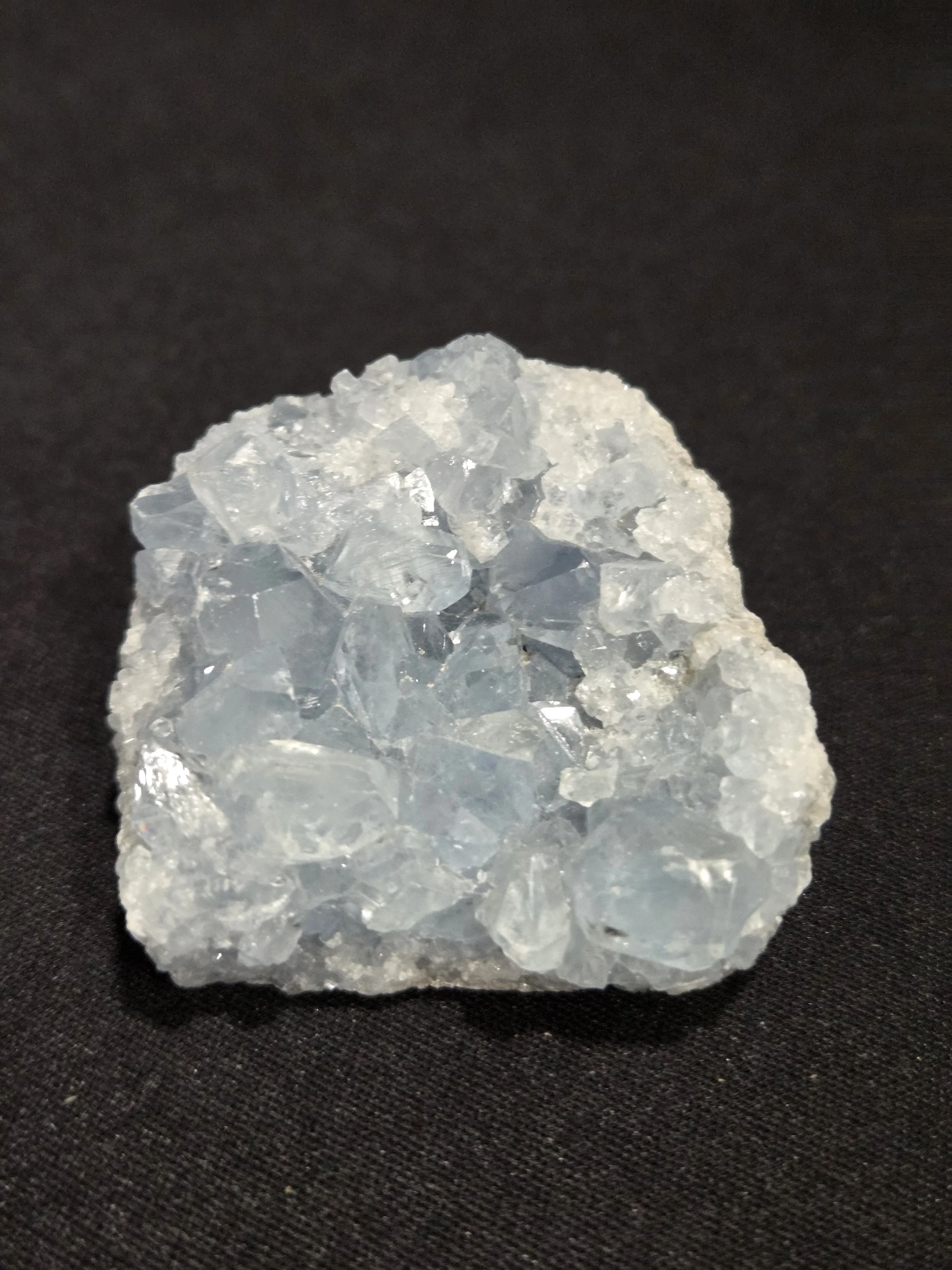 Celestite Cluster DEW Flare | Natural Raw Crystal Cluster | Crown & Third Eye Chakra Peace, Angelic Connection & Gentle Communication | Divine Exchange Within