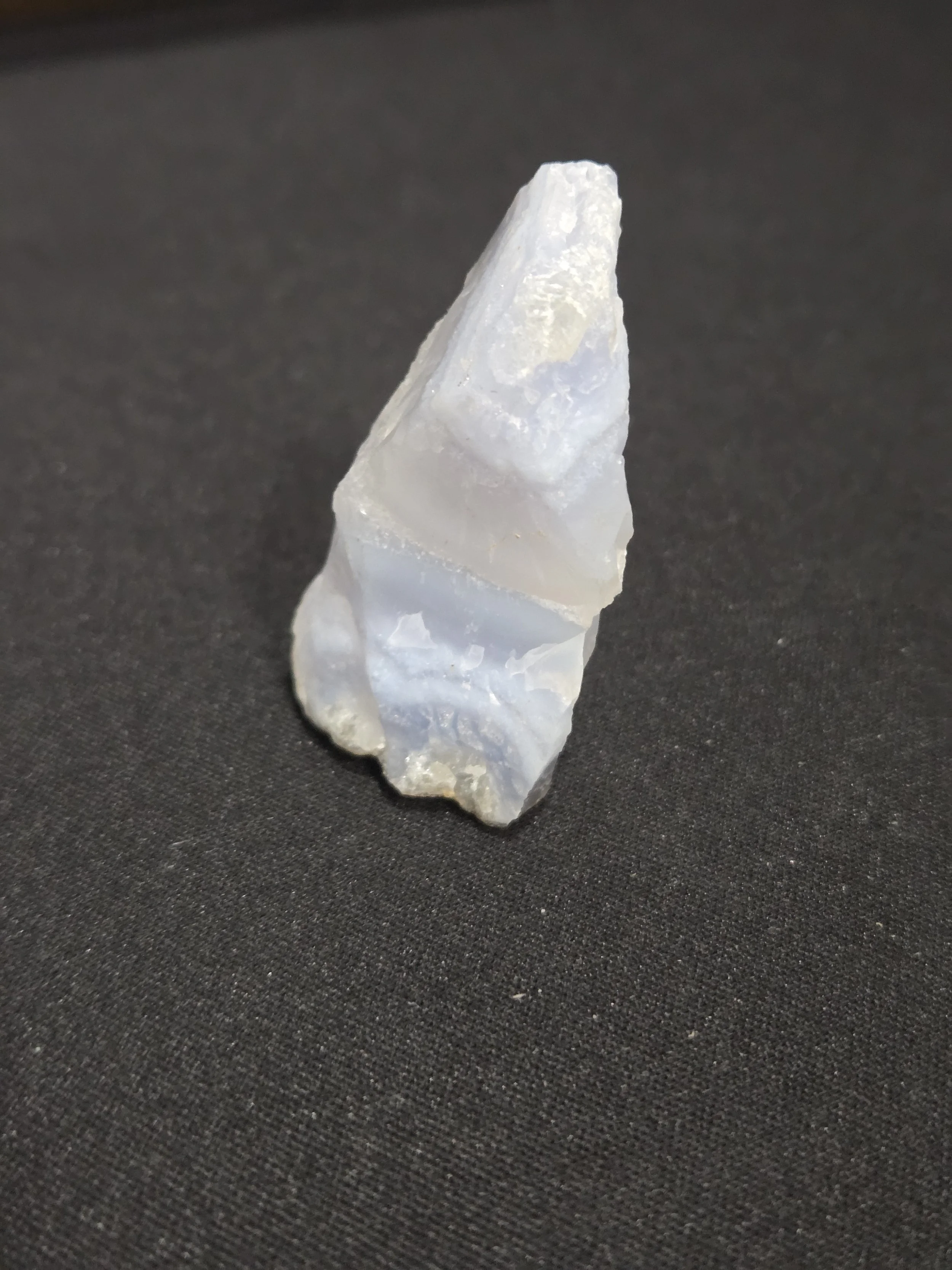 Blue Lace Agate Specimen DEW Flare | Natural Raw Crystal Point | Throat & Crown Chakra Calm Communication, Peace & Gentle Insight | Divine Exchange Within