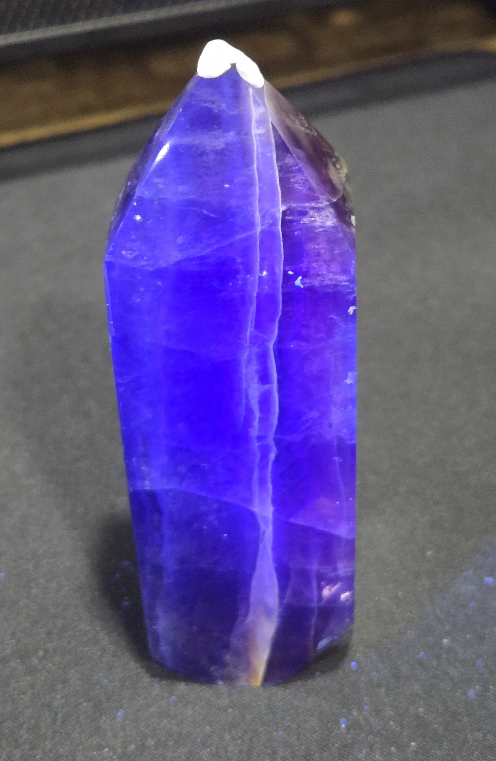 Fluorite Tower DEW Flare | Hand-Polished Natural Gemstone | Third Eye & Crown Chakra Clarity, Focus & Spiritual Insight, Protection & Mental Harmony | Divine Exchange Within