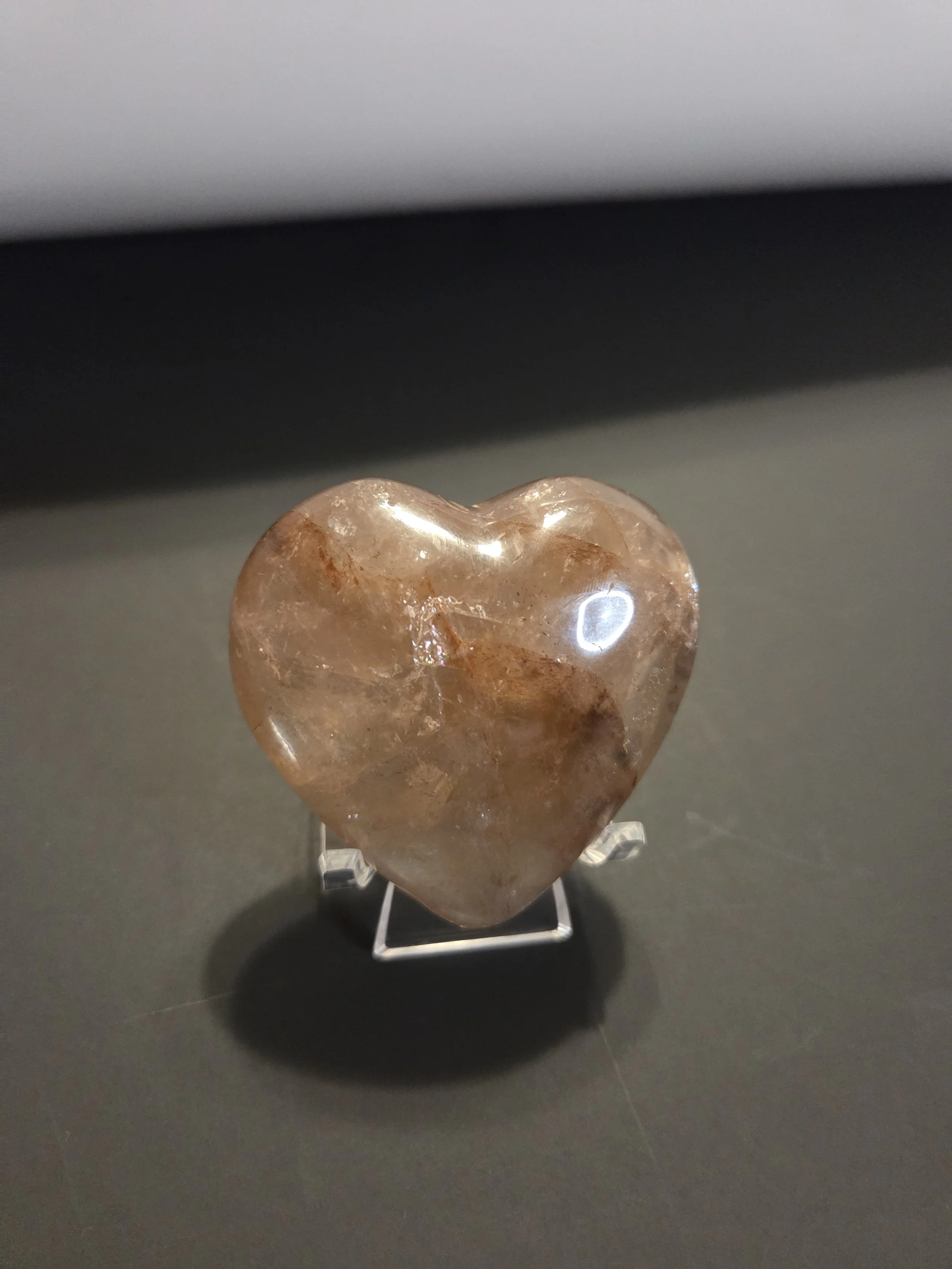 Fire Quartz Puffy Heart | Strength, Clarity & Grounded Passion | 5.16oz