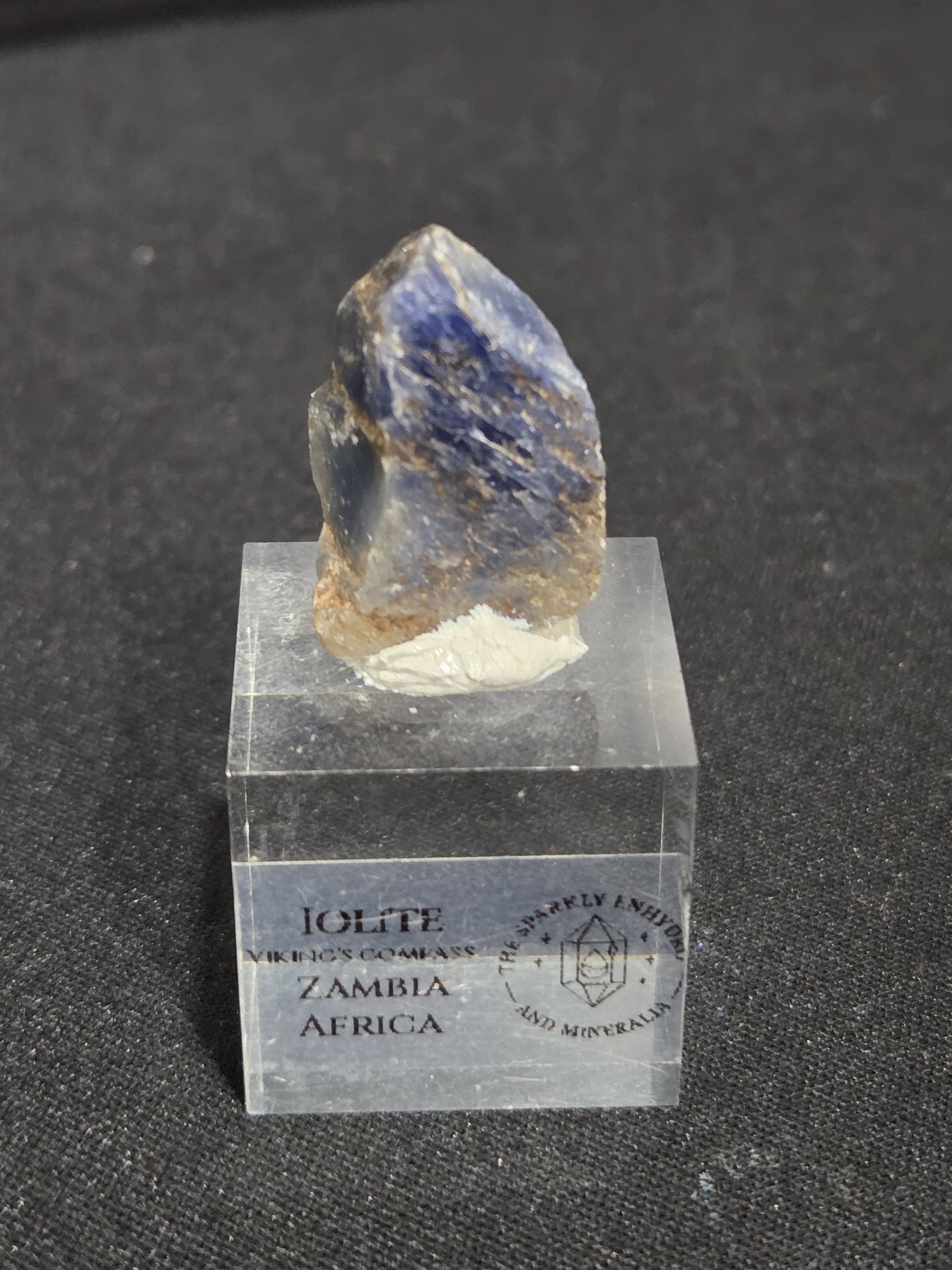 Iolite Specimen DEW Flare | Natural Raw Crystal from Zambia | Third Eye & Crown Chakra Vision, Intuition & Inner Guidance | Divine Exchange Within