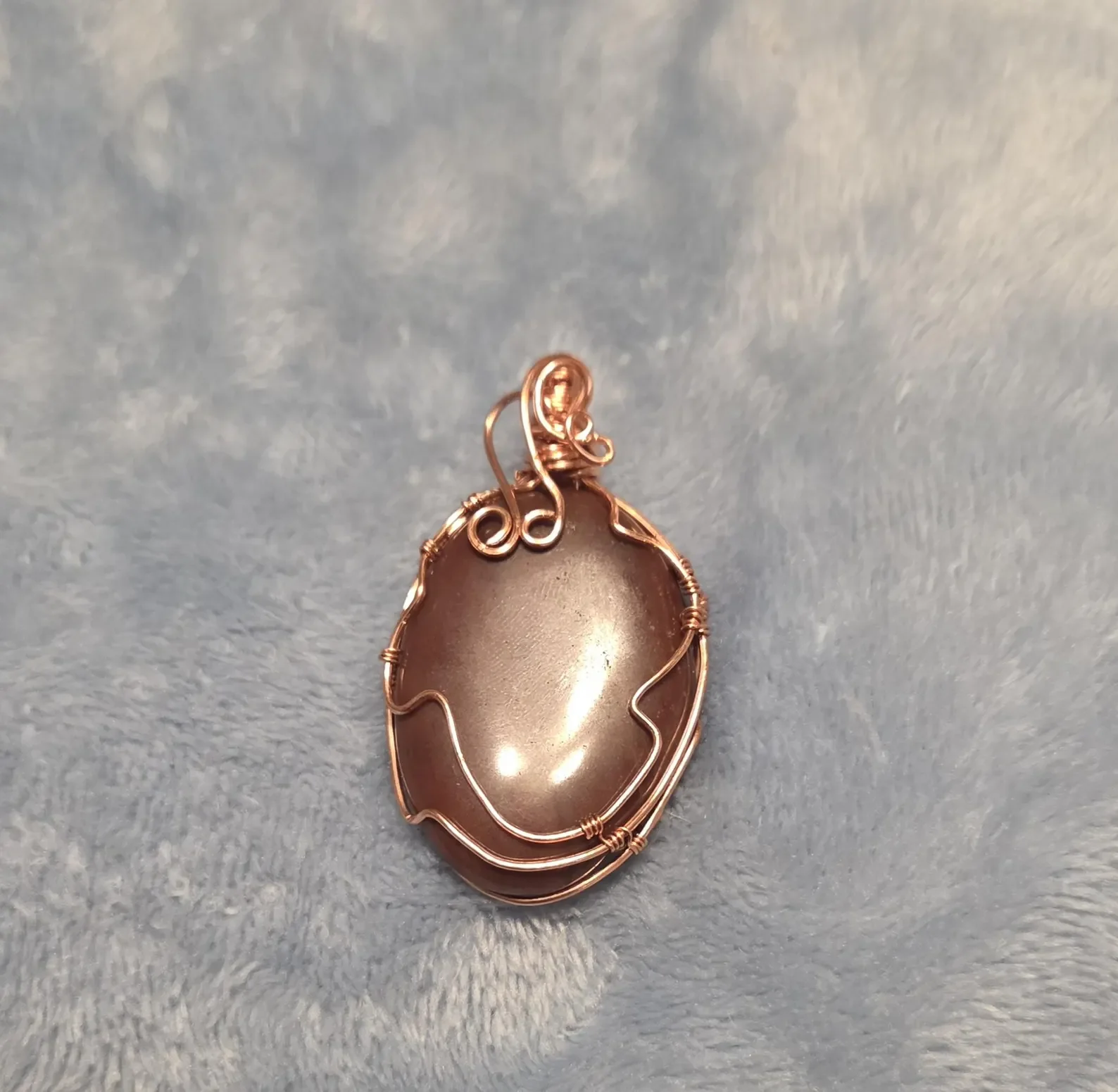 Mookaite Jasper Copper Wire Wrapped Pendant – Handmade Jasper Necklace – Artisan Gemstone Jewelry
