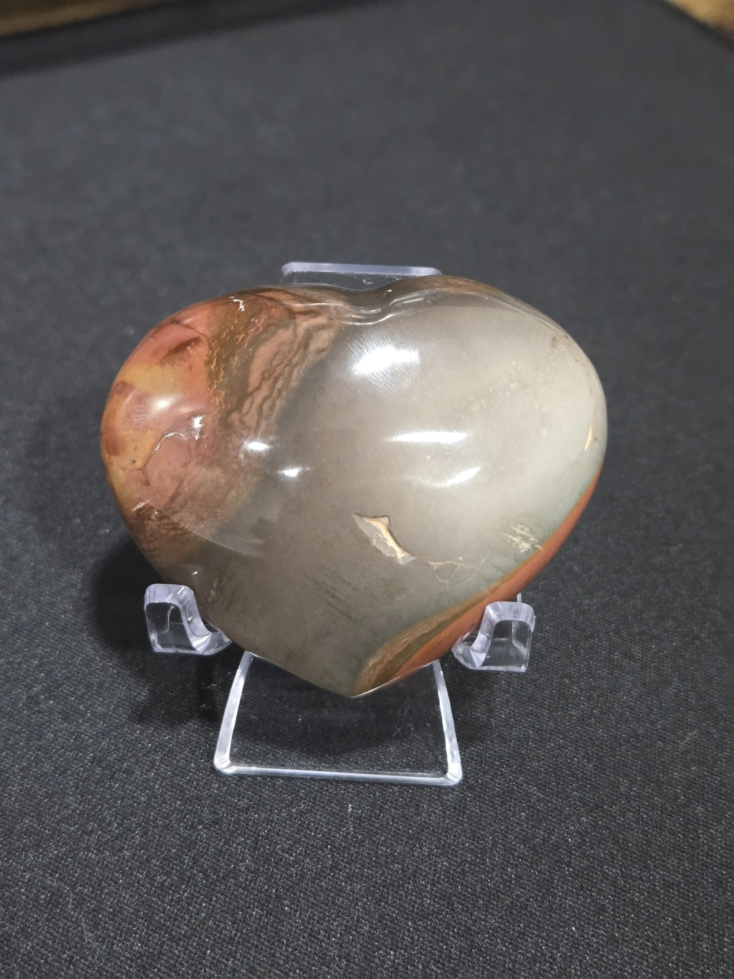 Polychrome Jasper Heart DEW Vitality | Polished Natural Carved Gemstone | Root & Sacral Grounding, Creative Energy & Joyful Resilience | Divine Exchange Within