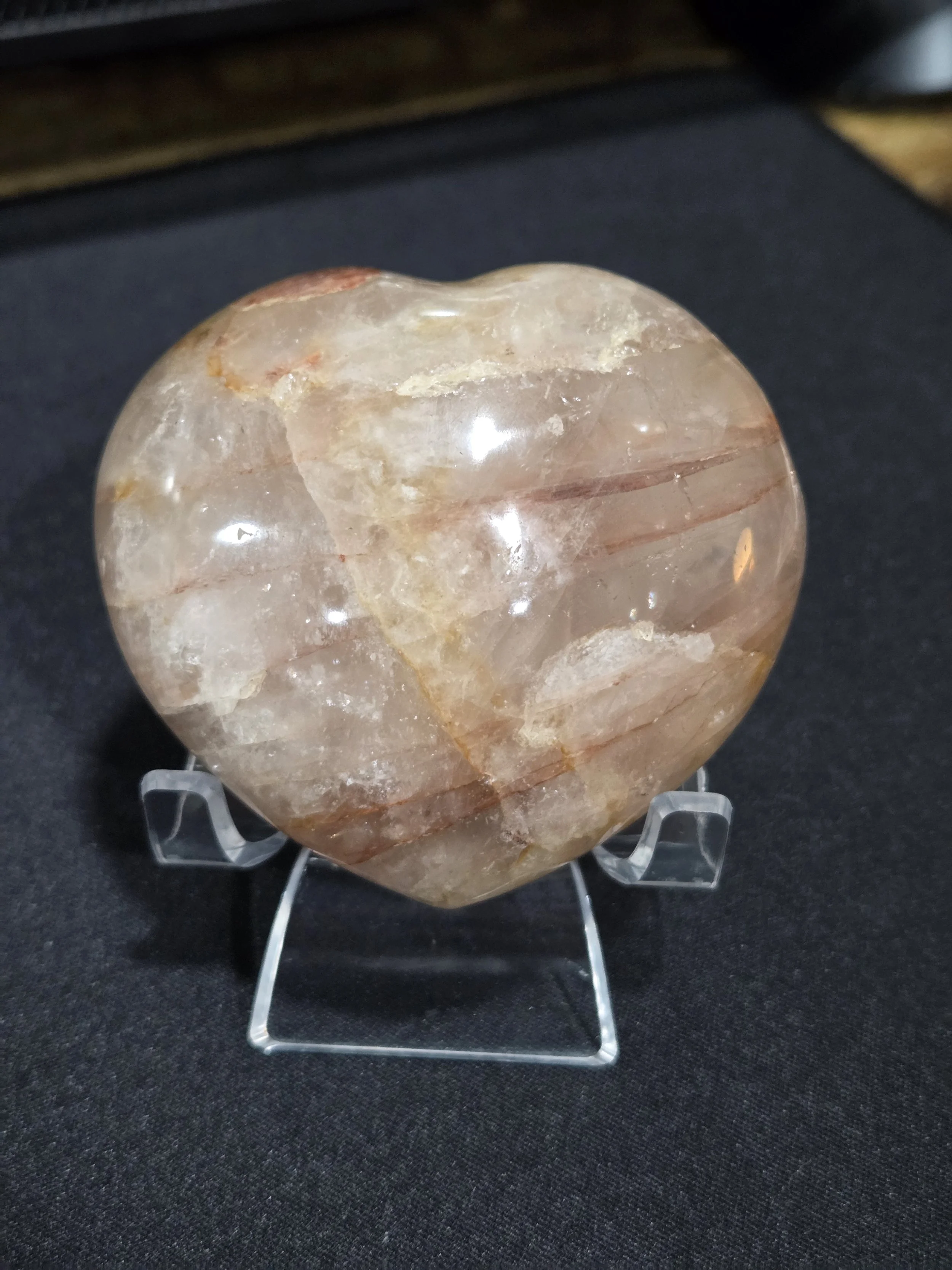 Golden Healer Heart DEW Ignite | Polished Natural Carved Gemstone | Solar Plexus Empowerment, Heart Healing & Gentle Fiery Transformation | Divine Exchange Within