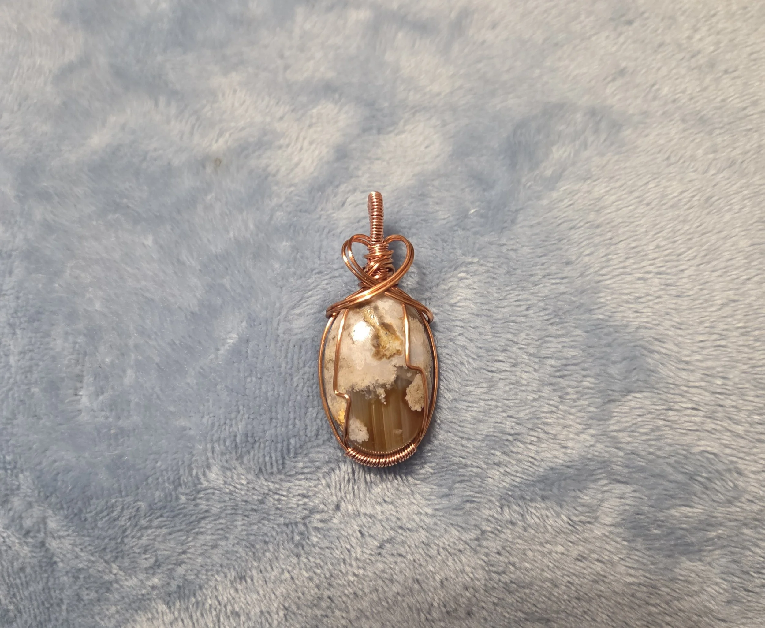 Carnelian Moss Agate Copper Wrapped Pendant | Carnelian Moss Agate Necklace | Handmade Copper Wrapped Crystal | One of a Kind Stone Jewelry