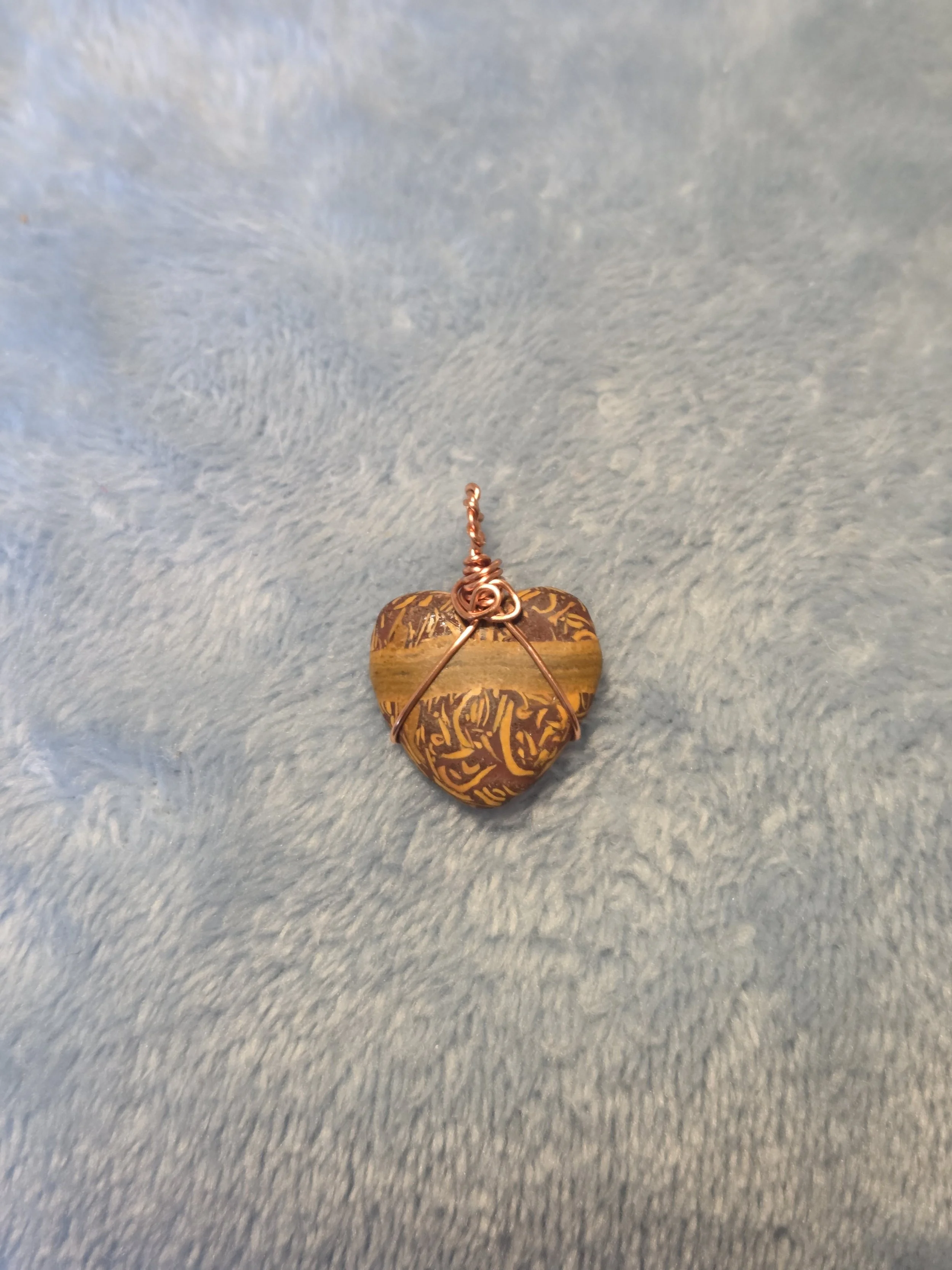 Mariam Jasper Heart Pendant | Handmade Crystal Jewelry |