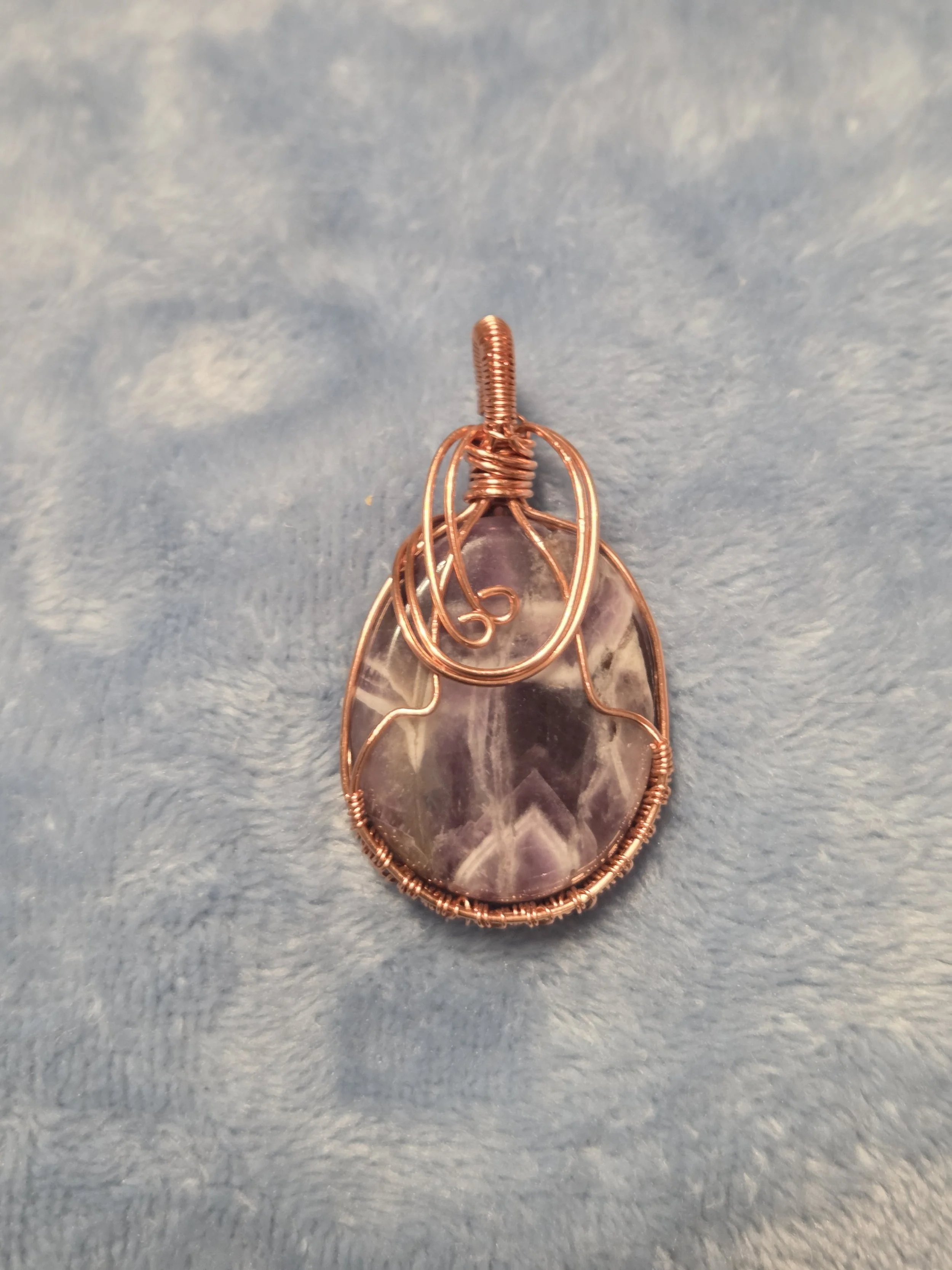 Chevron Amethyst Pendant