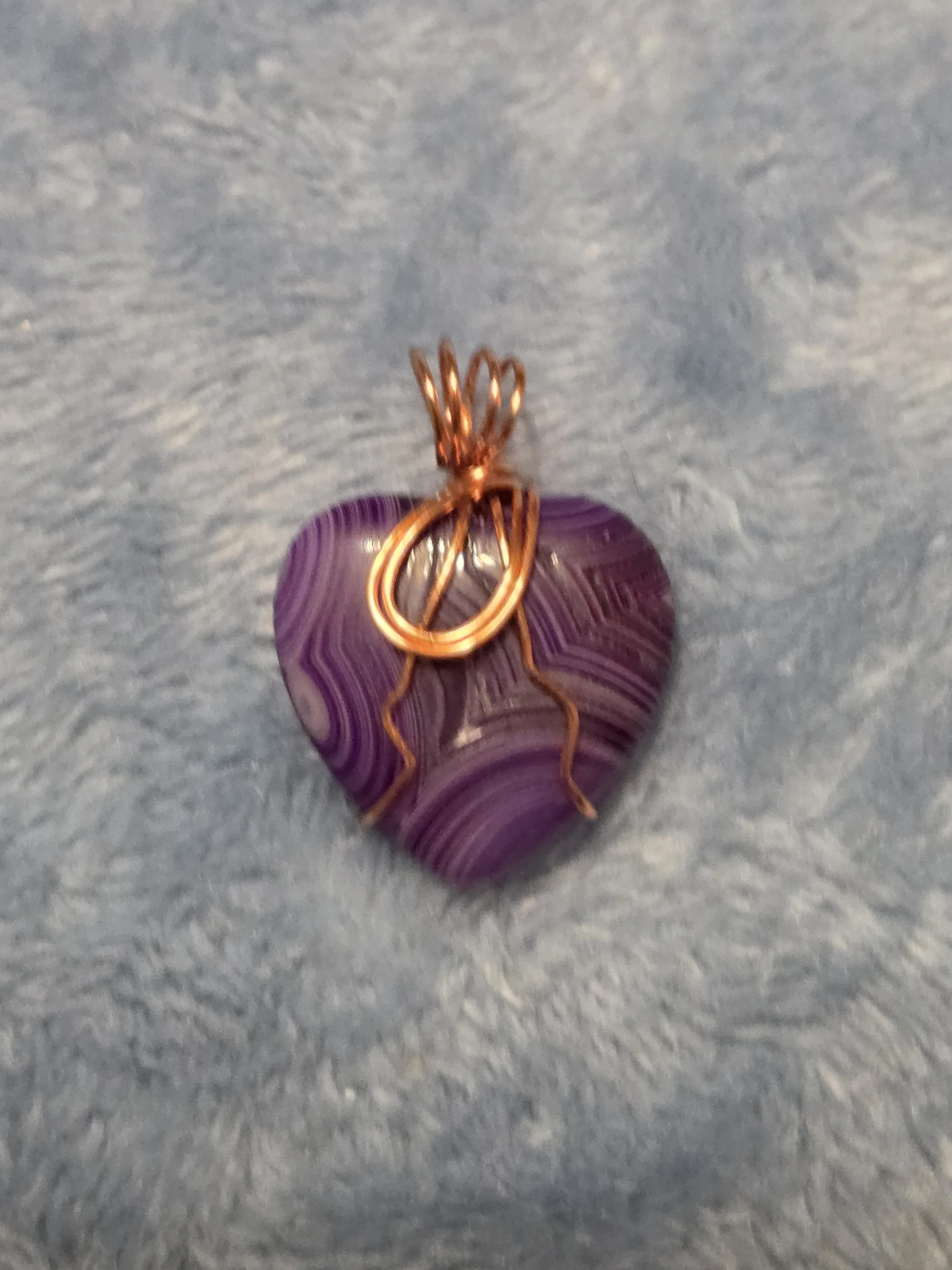 Purple Sardonyx Pure Heart Pendant
