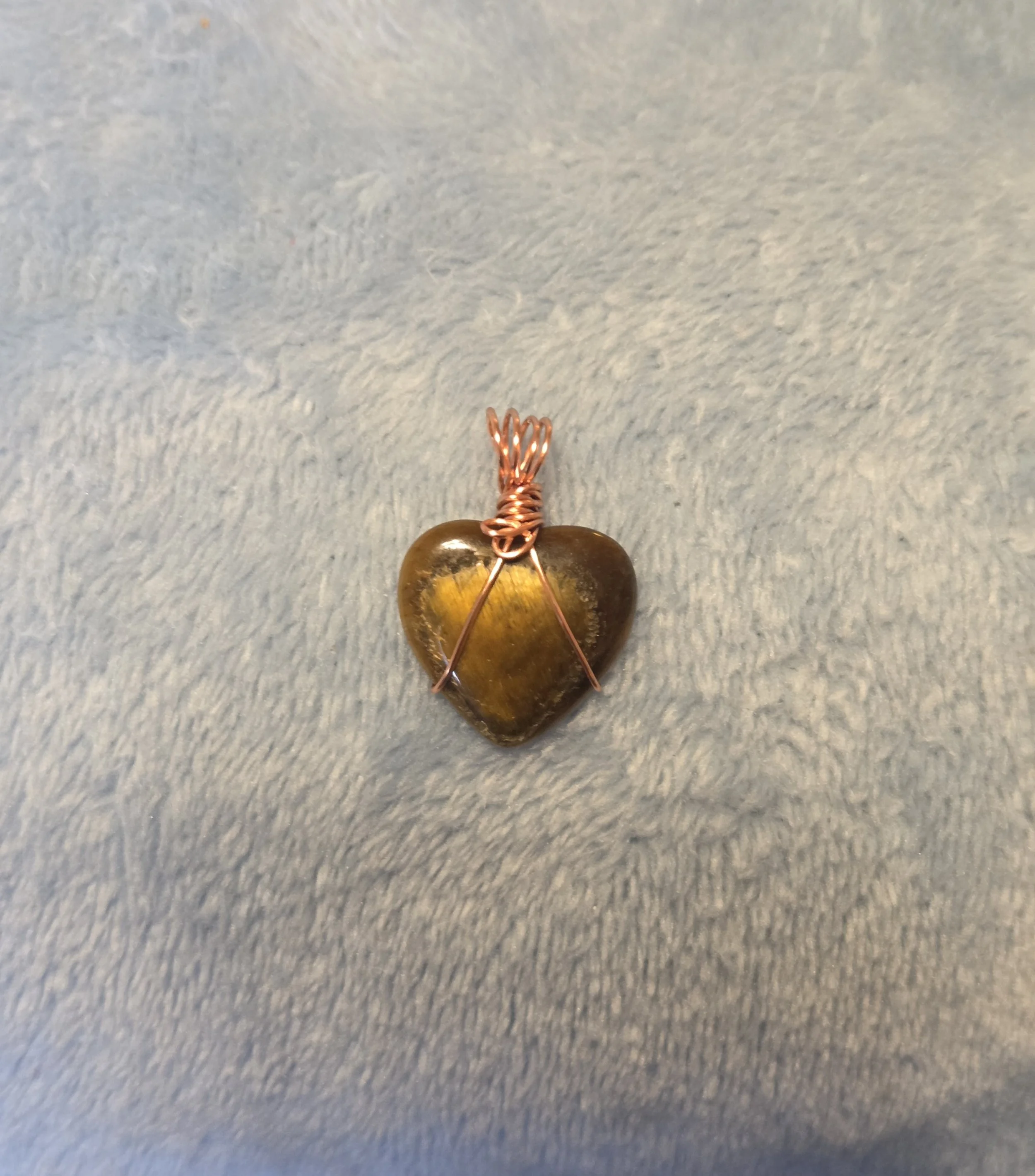 Tiger’s Eye Heart Pendant | Handmade Crystal Heart Jewelry |