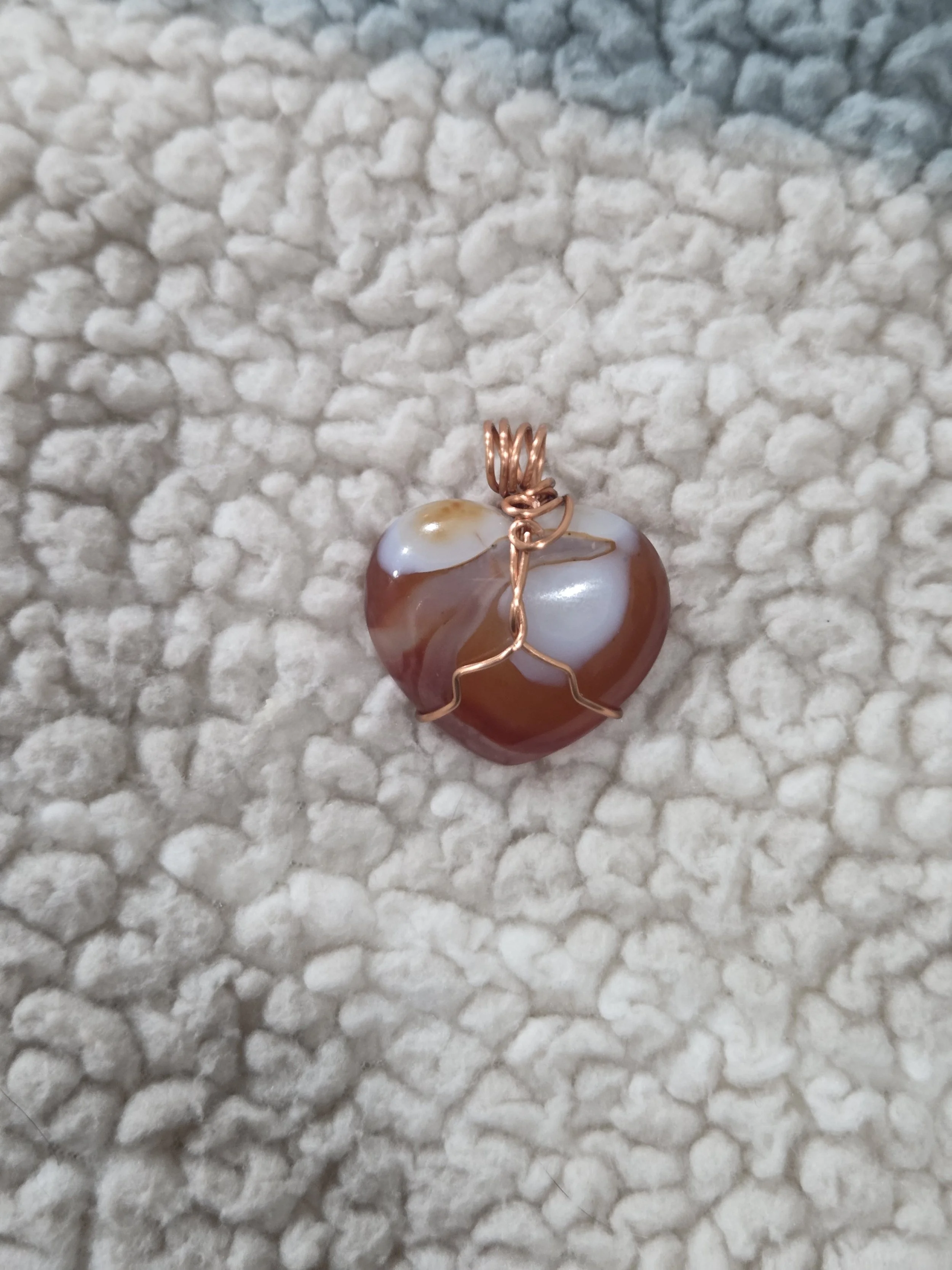 Flower Carnelian Heart DEW Flare | Hand-Wrapped Copper Pendant | Sacral Chakra Creativity, Vitality & Joyful Passion | Divine Exchange Within