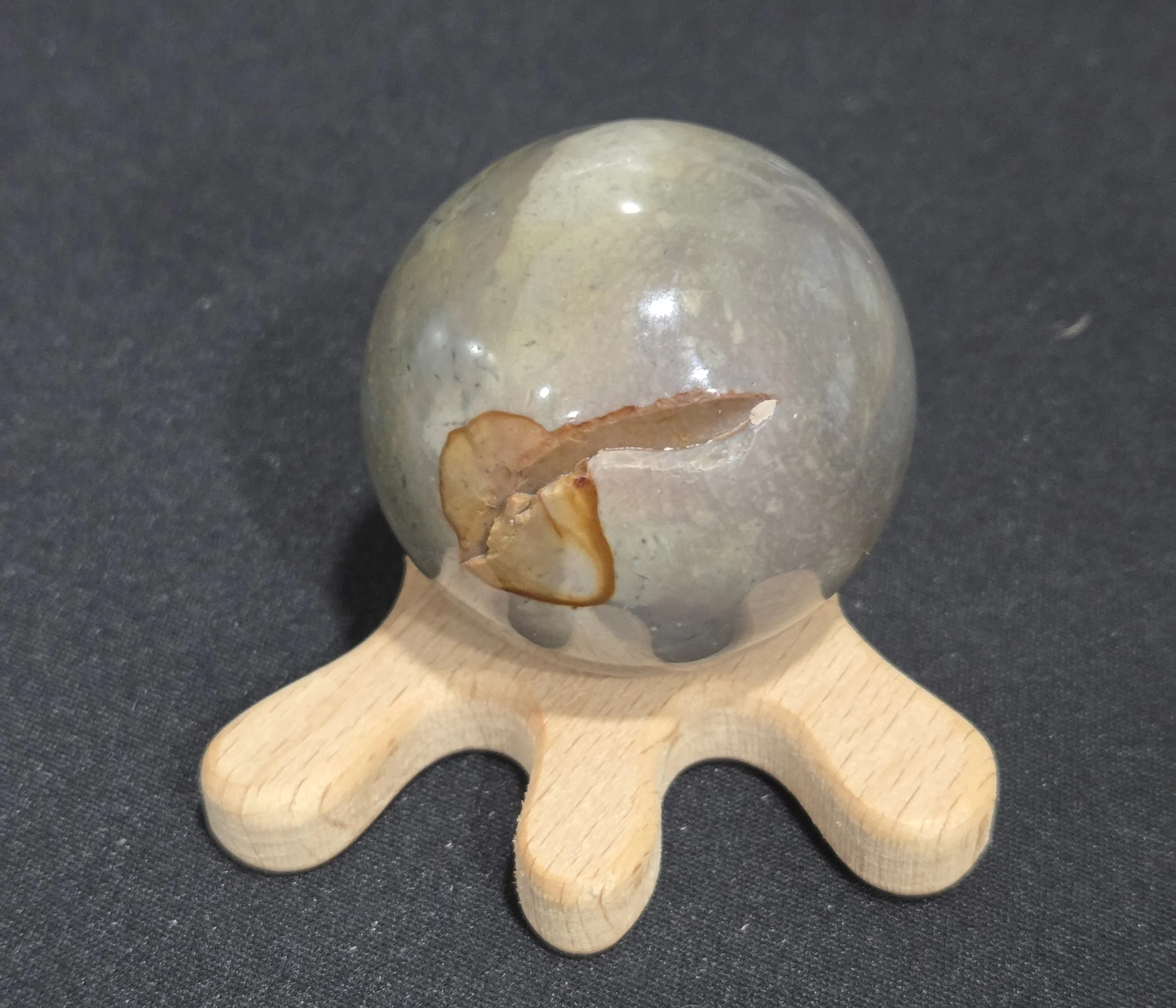 Polychrome Jasper Sphere DEW Flare | Hand-Polished Natural Gemstone | Root, Sacral & Solar Plexus Chakra Harmony, Grounded Joy, Creative Strength & Earthy Vitality | Divine Exchange Within