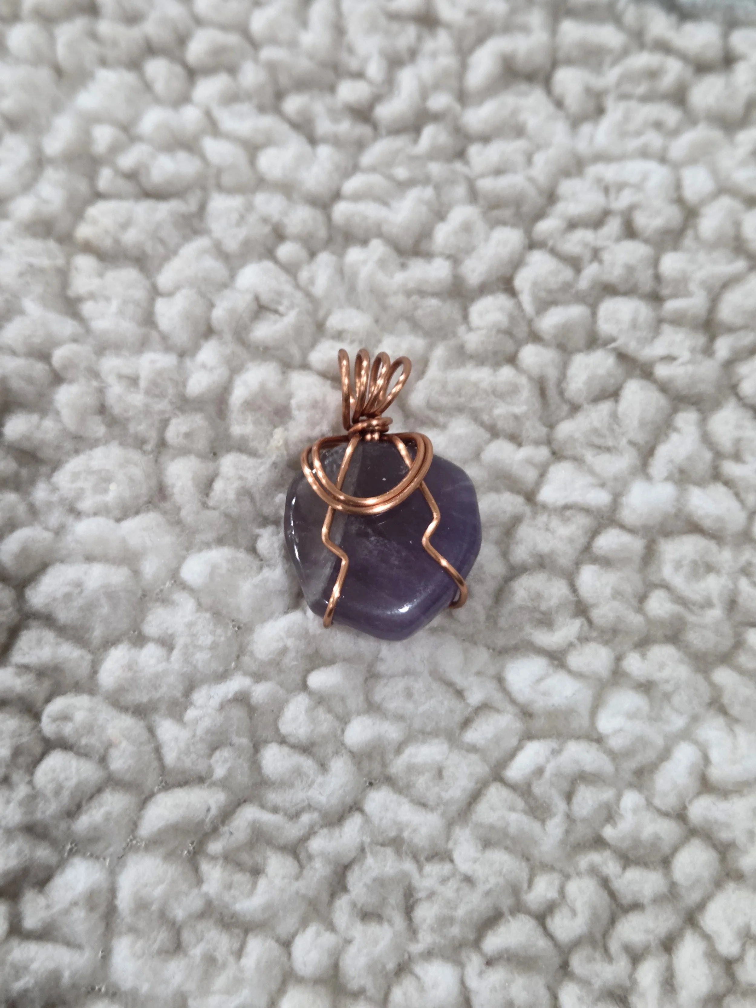 Auralite-23 & Copper Pendant DEW Flare | Hand-Wrapped Natural Gemstone | All-Chakra Harmony, Spiritual Awakening & Deep Healing | Divine Exchange Within