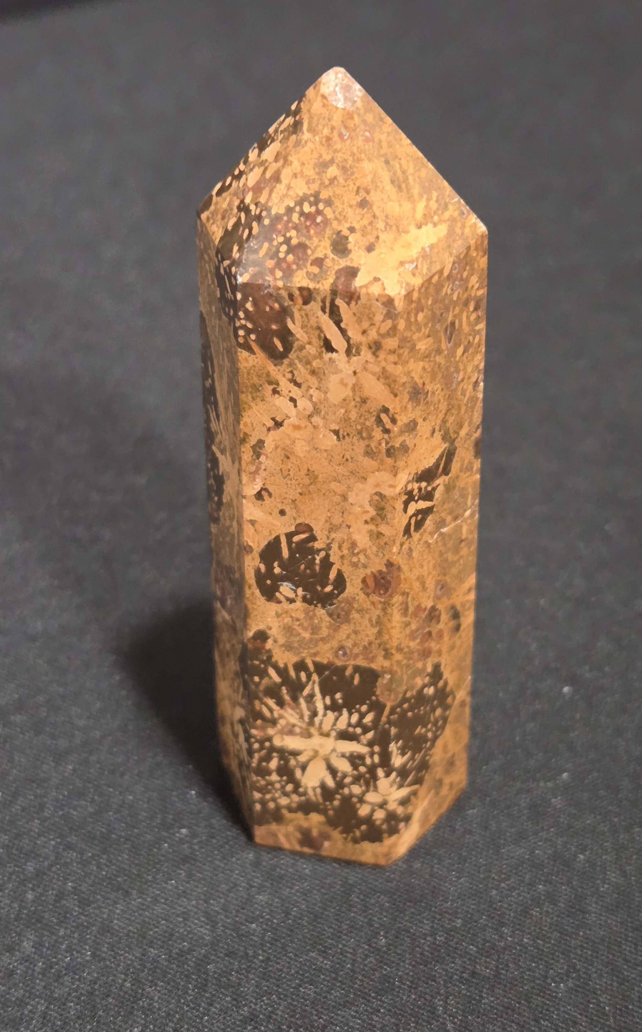 Fireworks Spider Jasper Tower DEW Flare | Hand-Polished Natural Gemstone | Root & Solar Plexus Chakra Strength, Joyful Vitality, Playful Confidence & Explosive Creativity | Divine Exchange Within