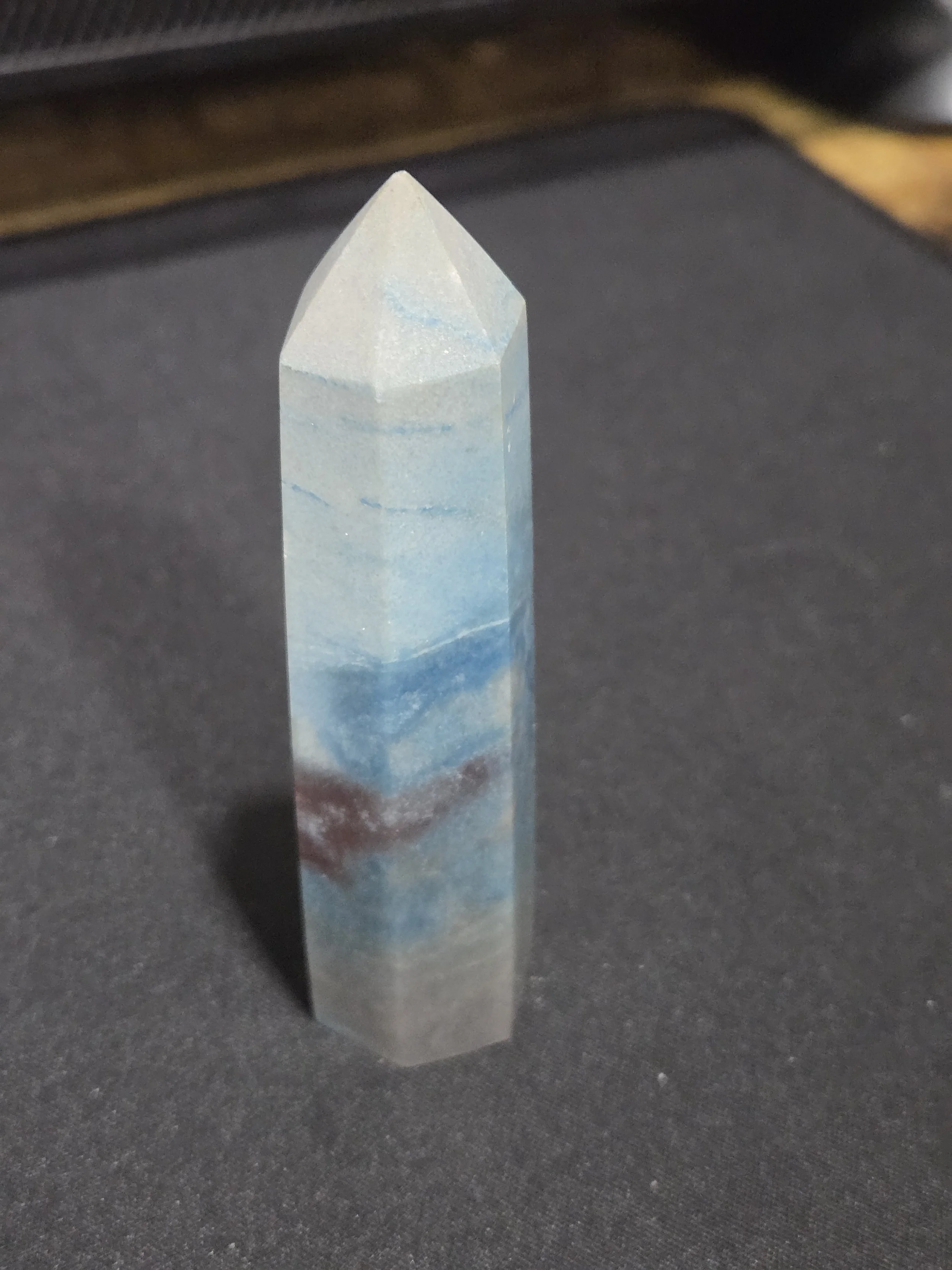 Trolleite Tower DEW Flare | Hand-Polished Natural Gemstone | Throat, Third Eye & Crown Chakra Harmony, Spiritual Insight, Clarity & Gentle Ascension | Divine Exchange Within