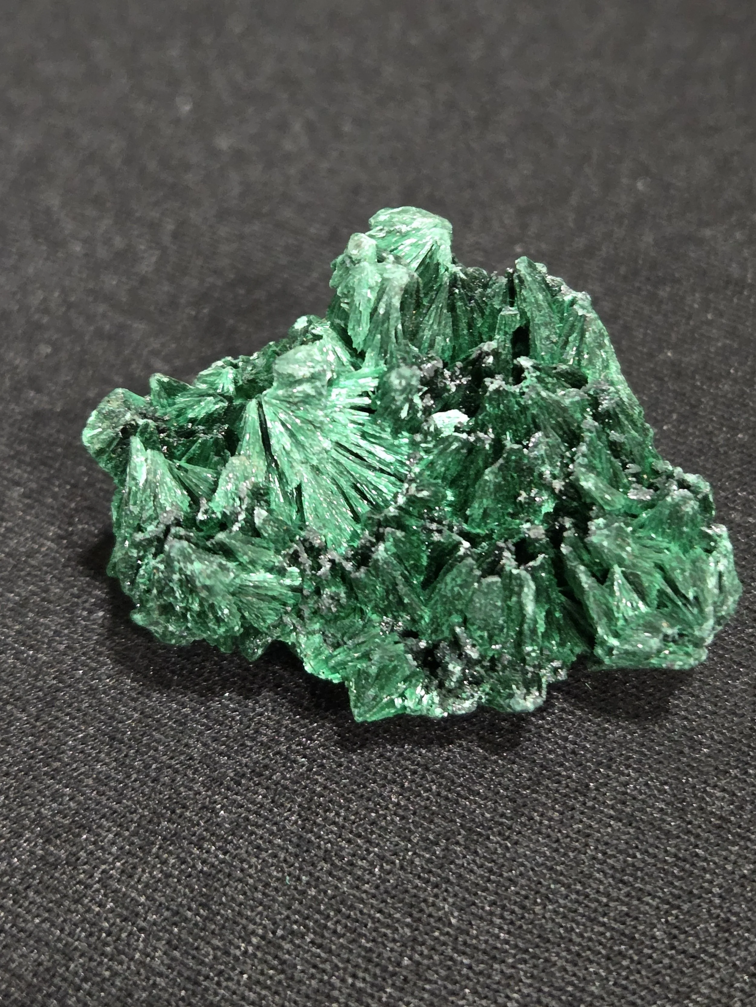 Fibrous Malachite Specimen DEW Flare | Natural Raw Crystal Cluster | Heart Chakra Healing, Transformation & Vibrant Life Force | Divine Exchange Within