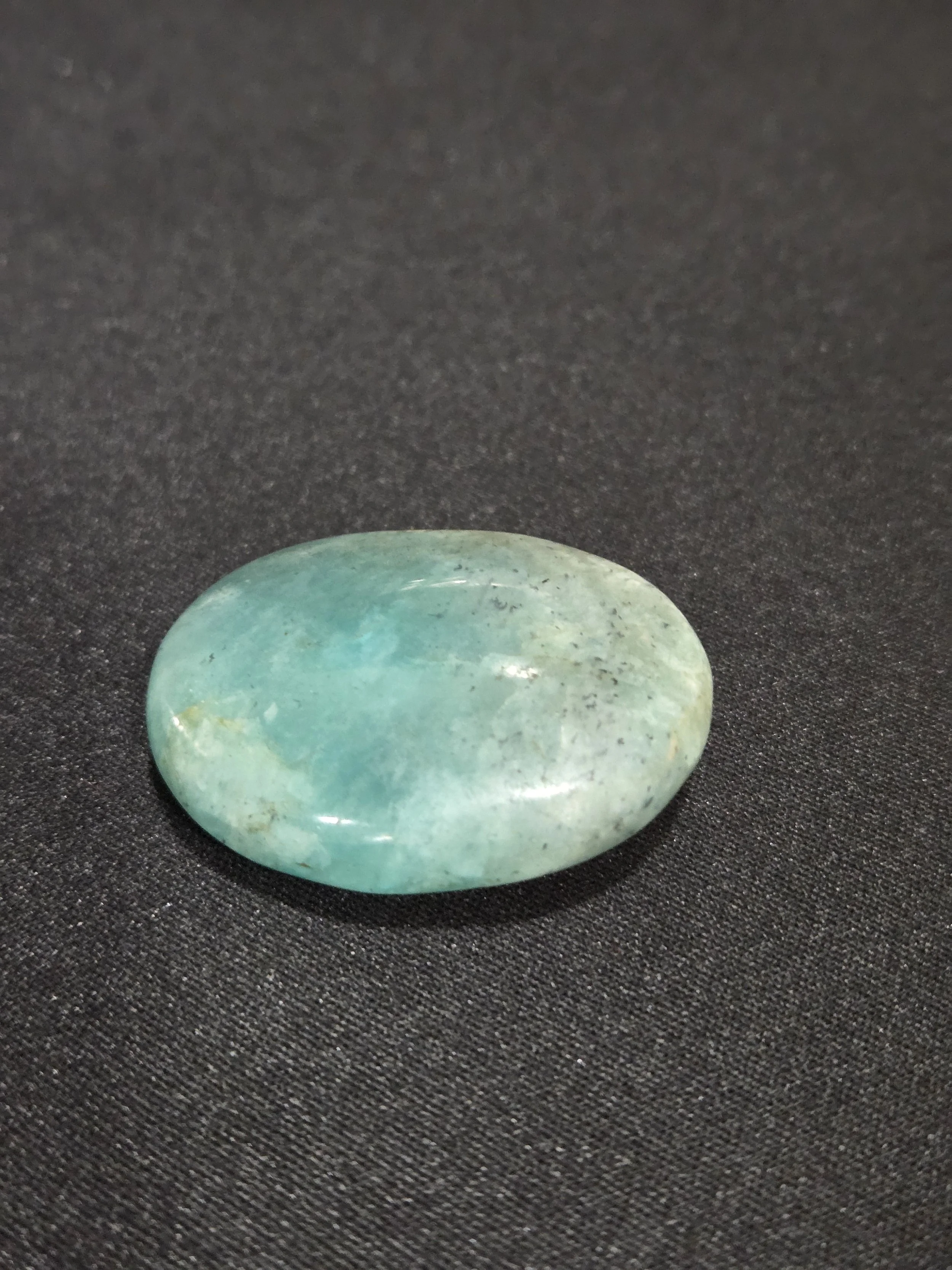 Amazonite Palm Stone DEW Flare | Hand-Polished Natural Gemstone | Throat & Heart Chakra Harmony, Truth, Calm Courage & Flow | Divine Exchange Within