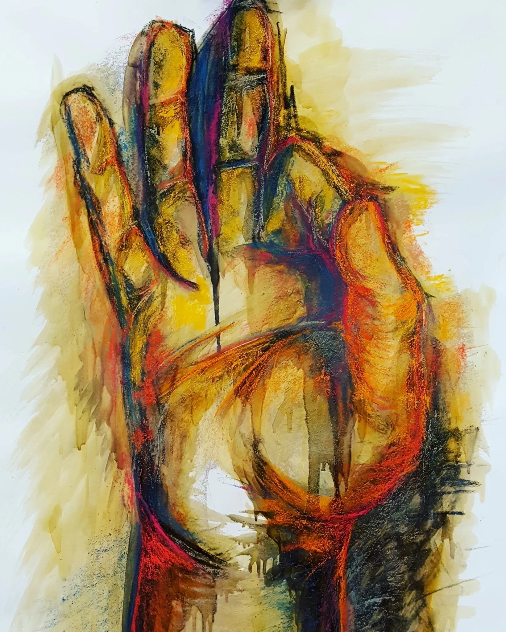 It's all good.
A1 Charcoal, pastel, shellac on paper 