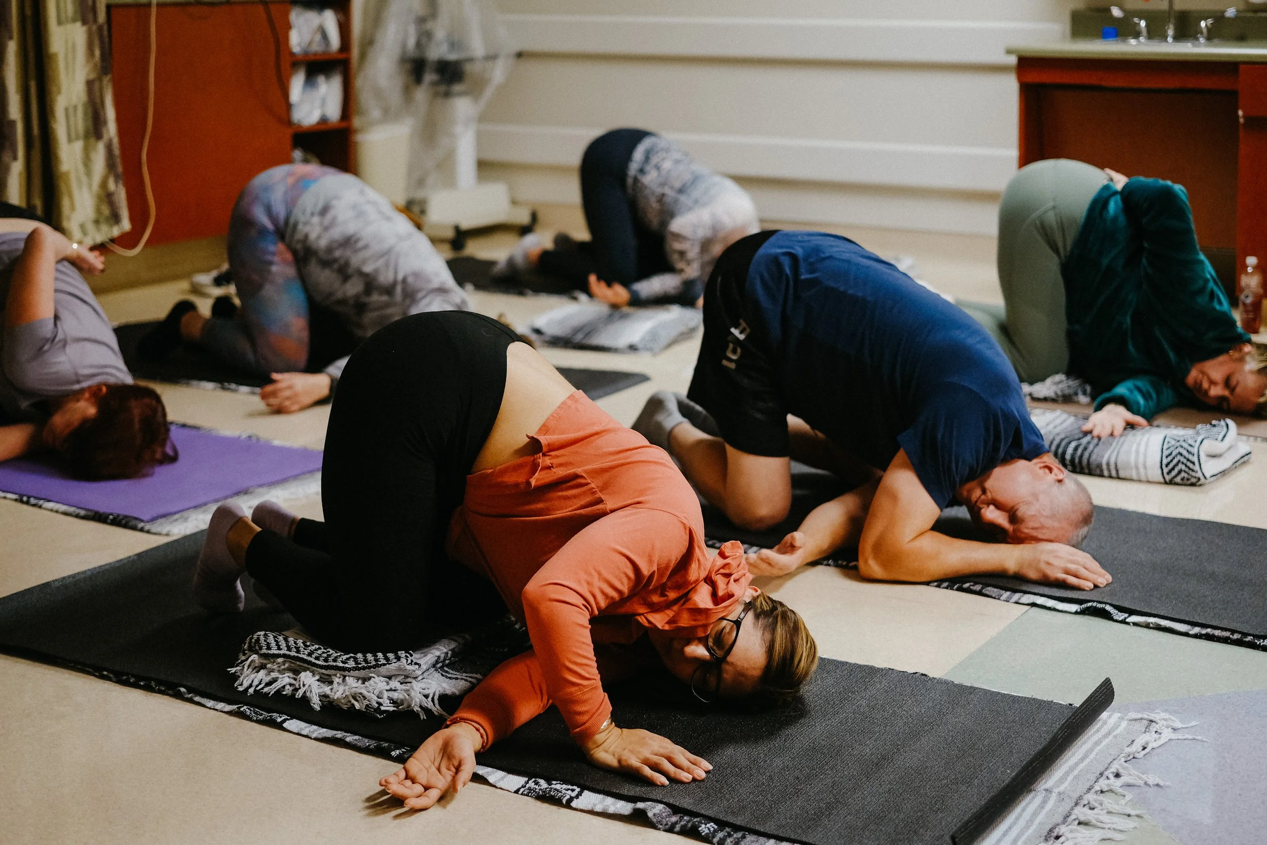 Phoenix healthcare team participating in a corporate wellness session focused on stress relief