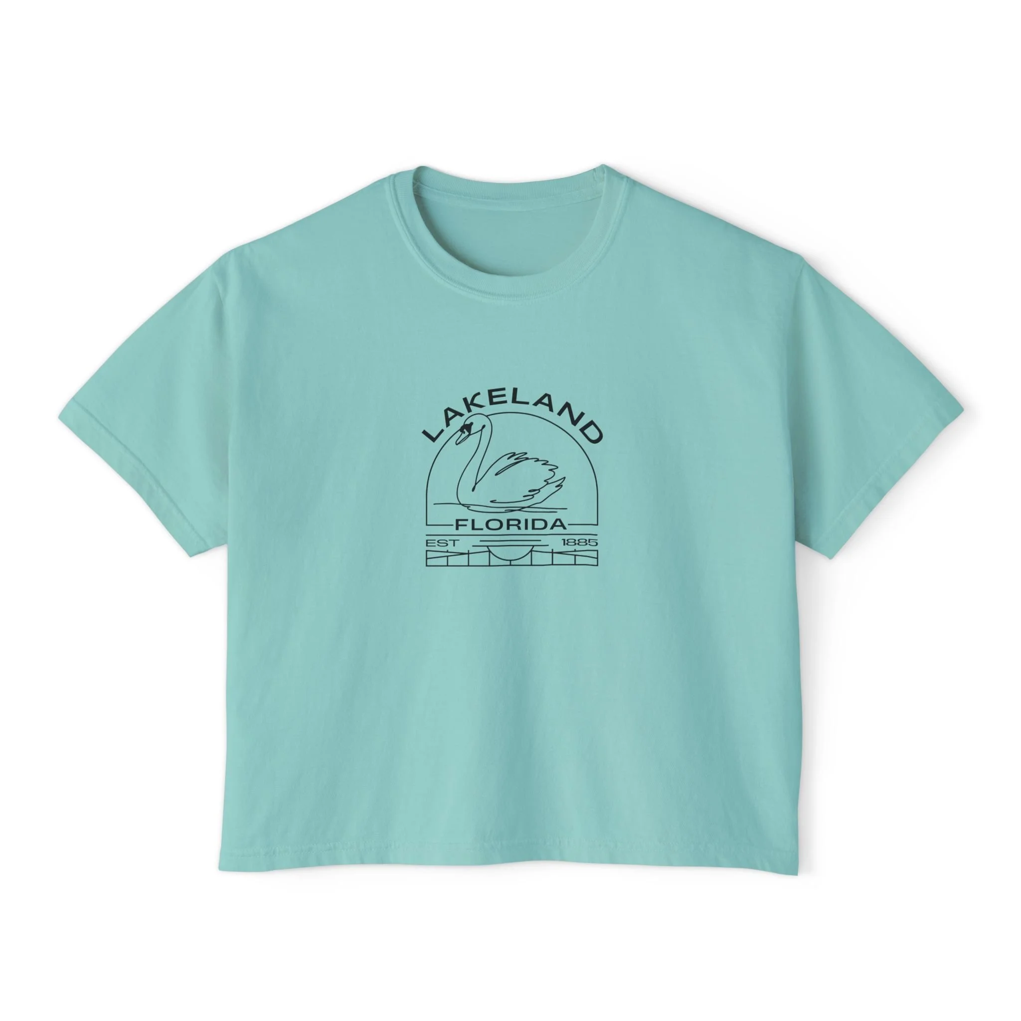 Lakeland Florida Swan Women's Boxy Comfort Colors Tee