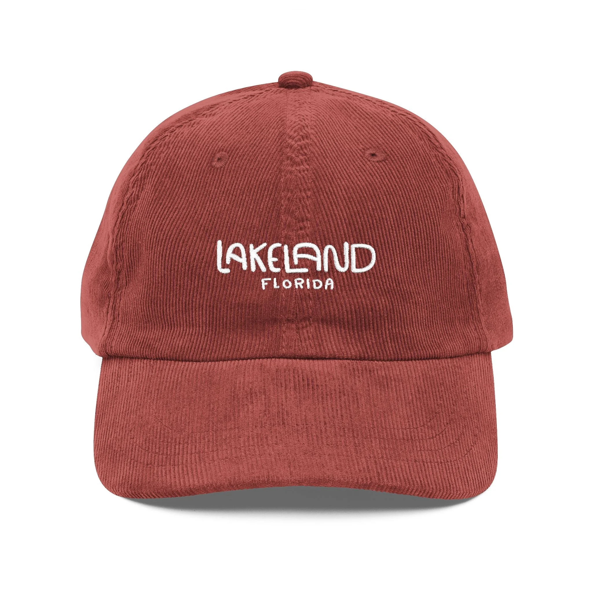 Lakeland Florida Embroidered Vintage Style Corduroy Dad Hat