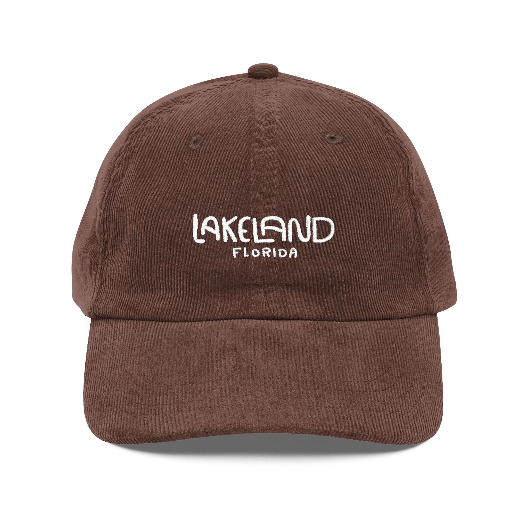 Lakeland Florida Embroidered Vintage Style Corduroy Dad Hat