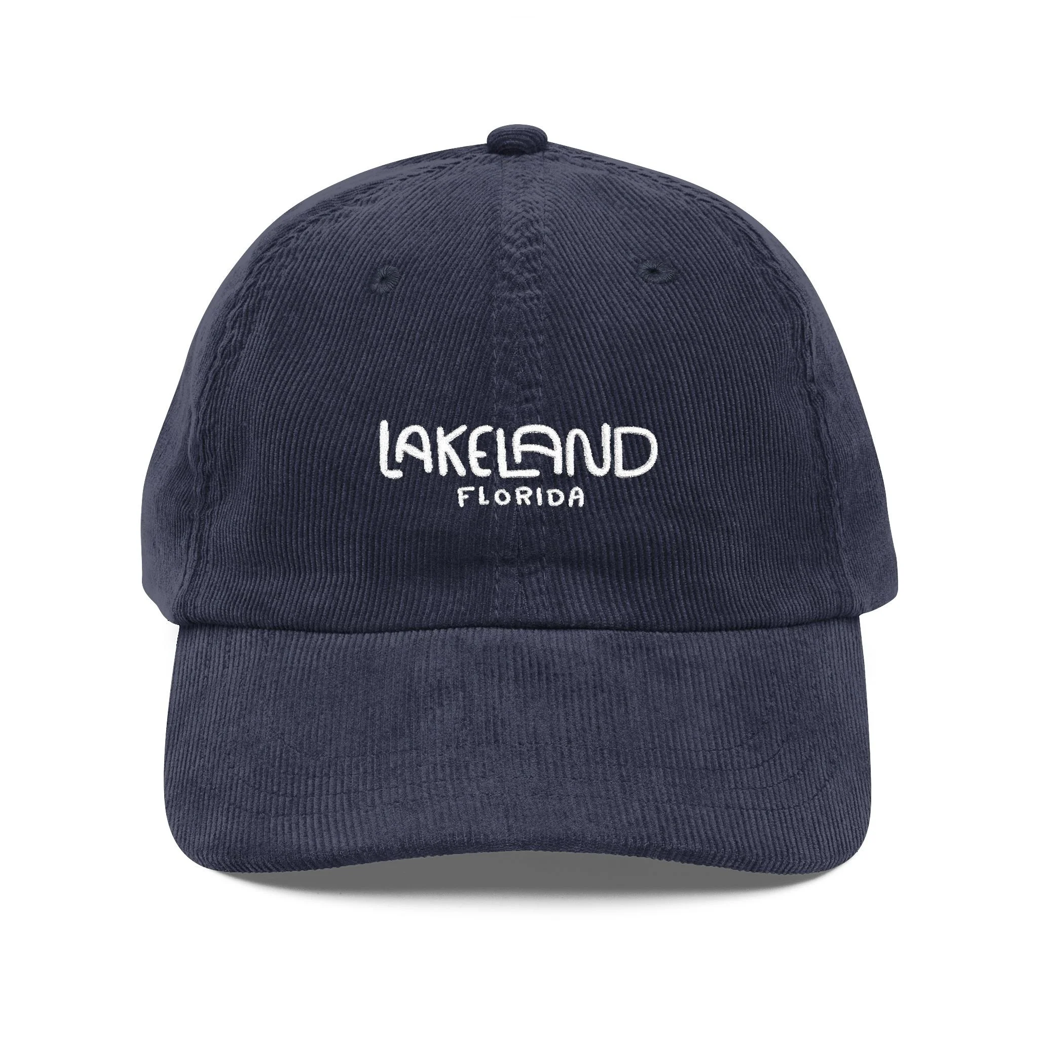 Lakeland Florida Embroidered Vintage Style Corduroy Dad Hat