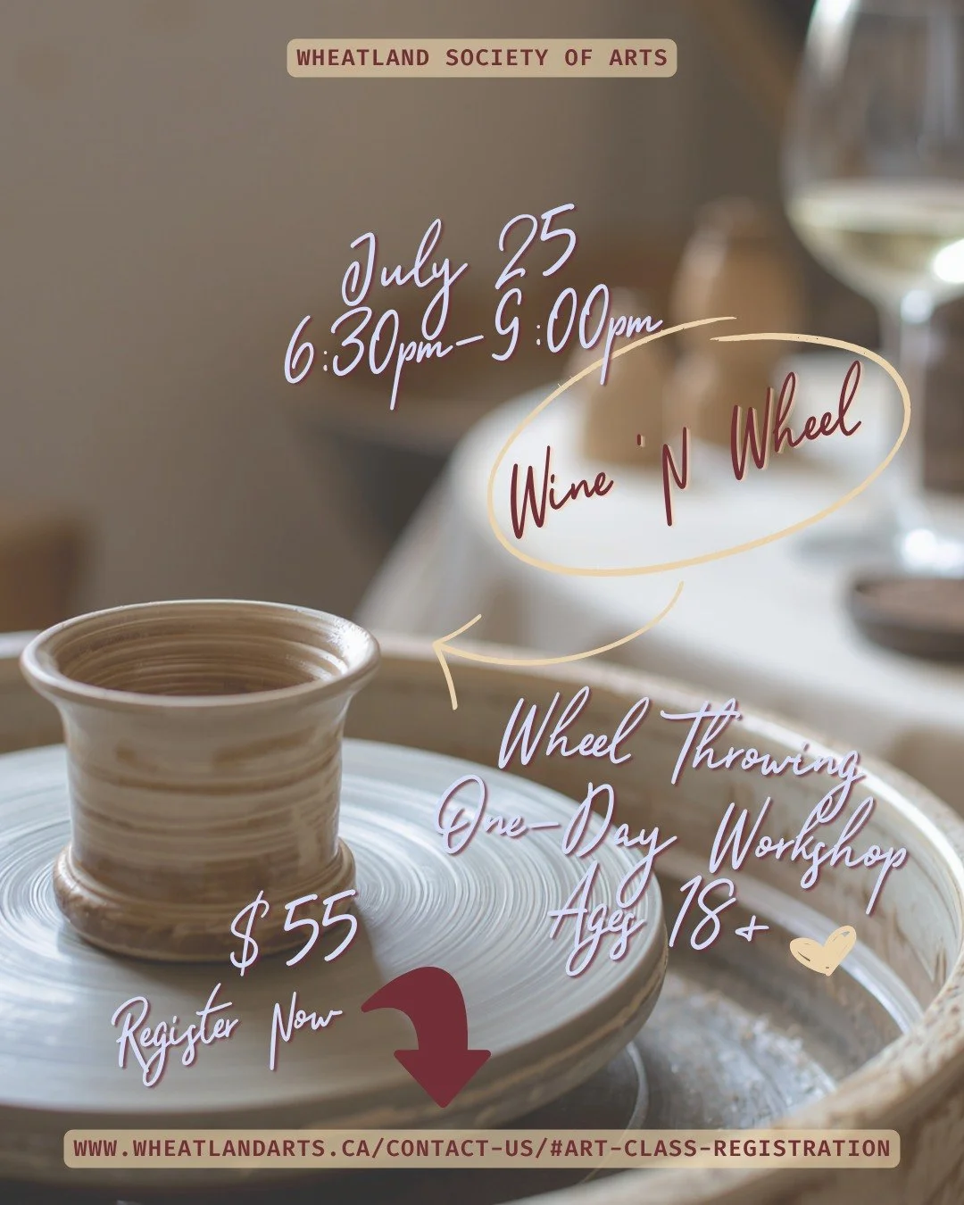 😌You didn't think I'd just do a youth only workshop, did you? 
What more could you ask for? I'll be hosting an adults-only wheel throwing experience where you get to unwind, get your hands dirty, and feel good about what you made. No experience nece