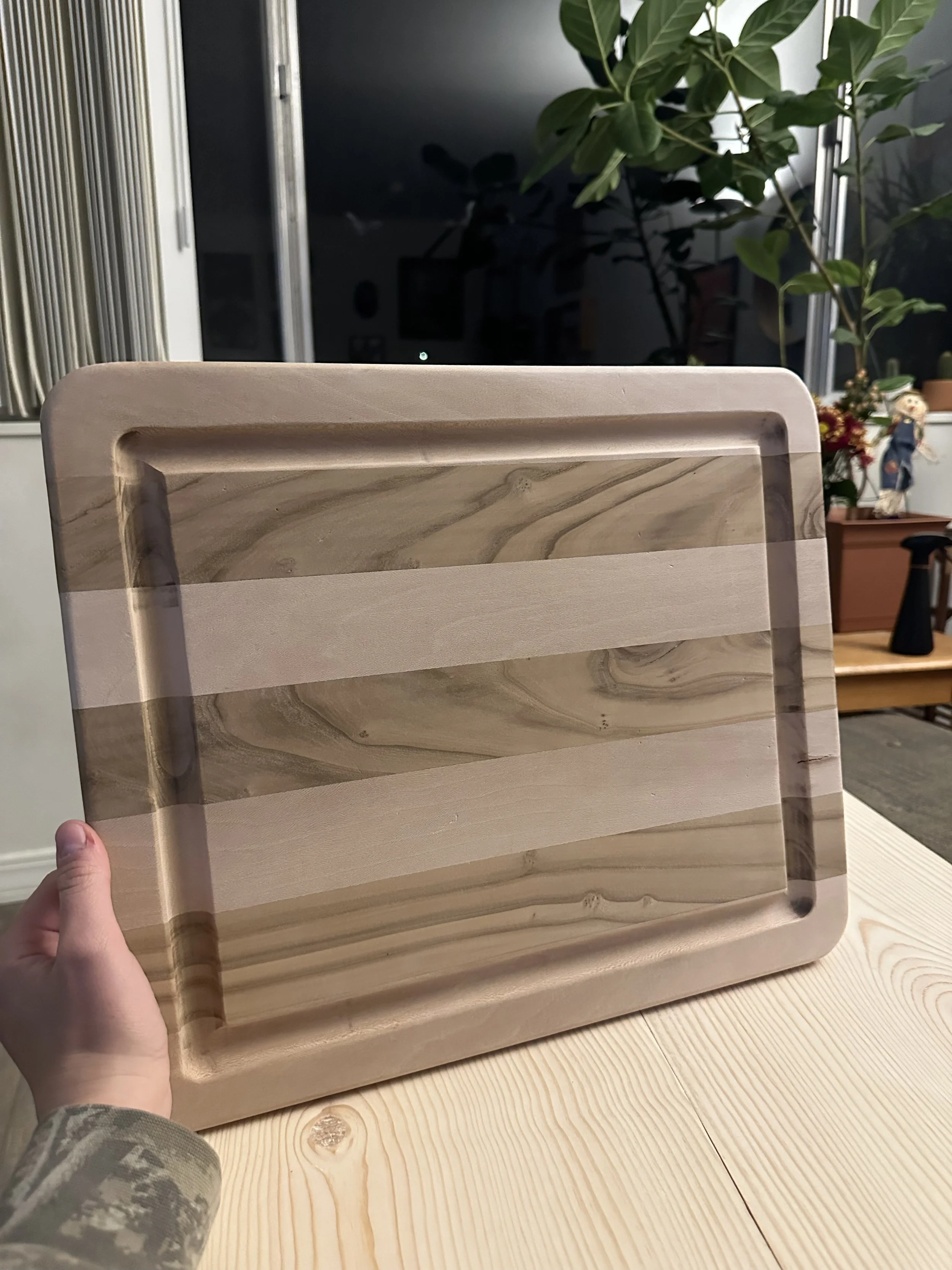 after sanding, pre-wax