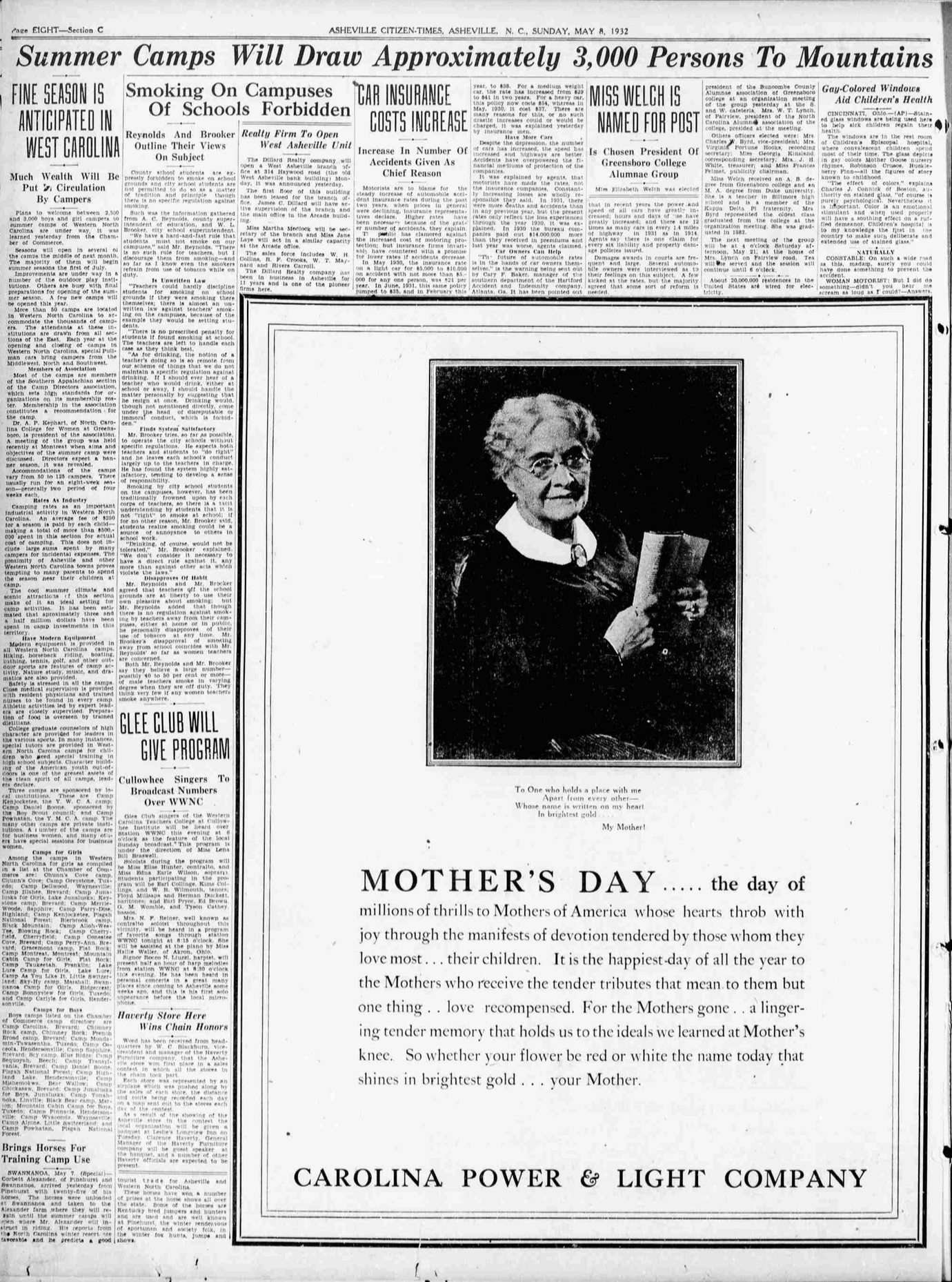 Asheville Citizen-Times; May 8, 1932