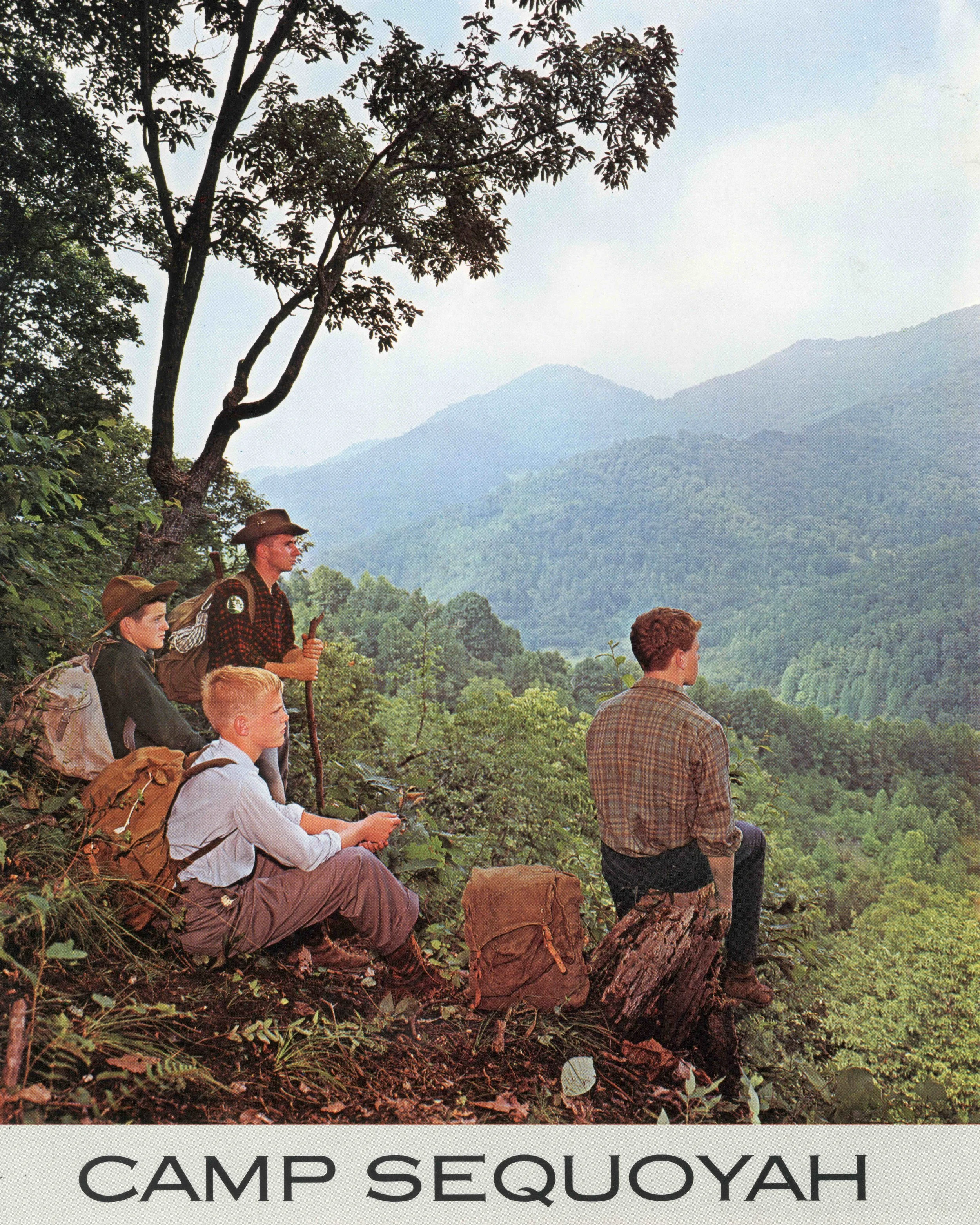 Cover of camp catalog, Camp Sequoyah (Weaverville, NC), c. mid-20th century 