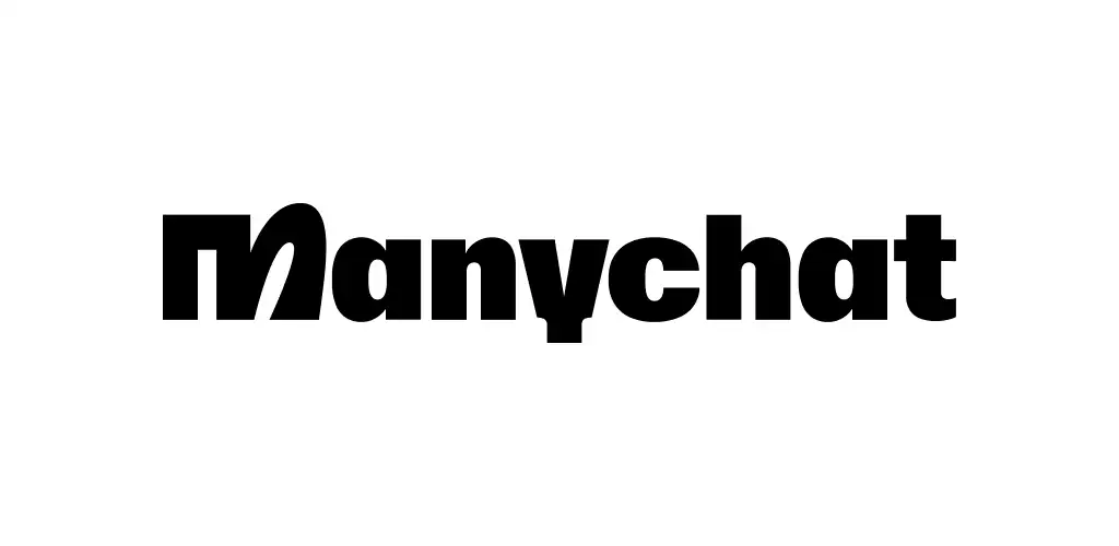 The word 'Manychat' in bold black letters on a white background.