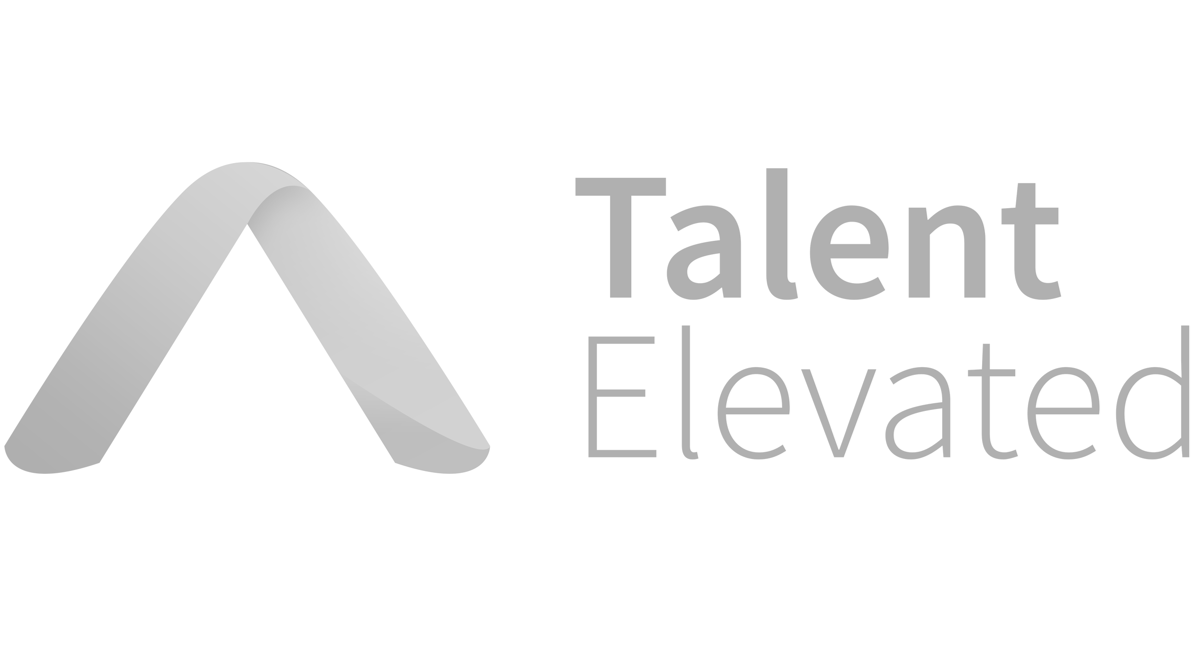 Gray logo for 'Talent Elevated'