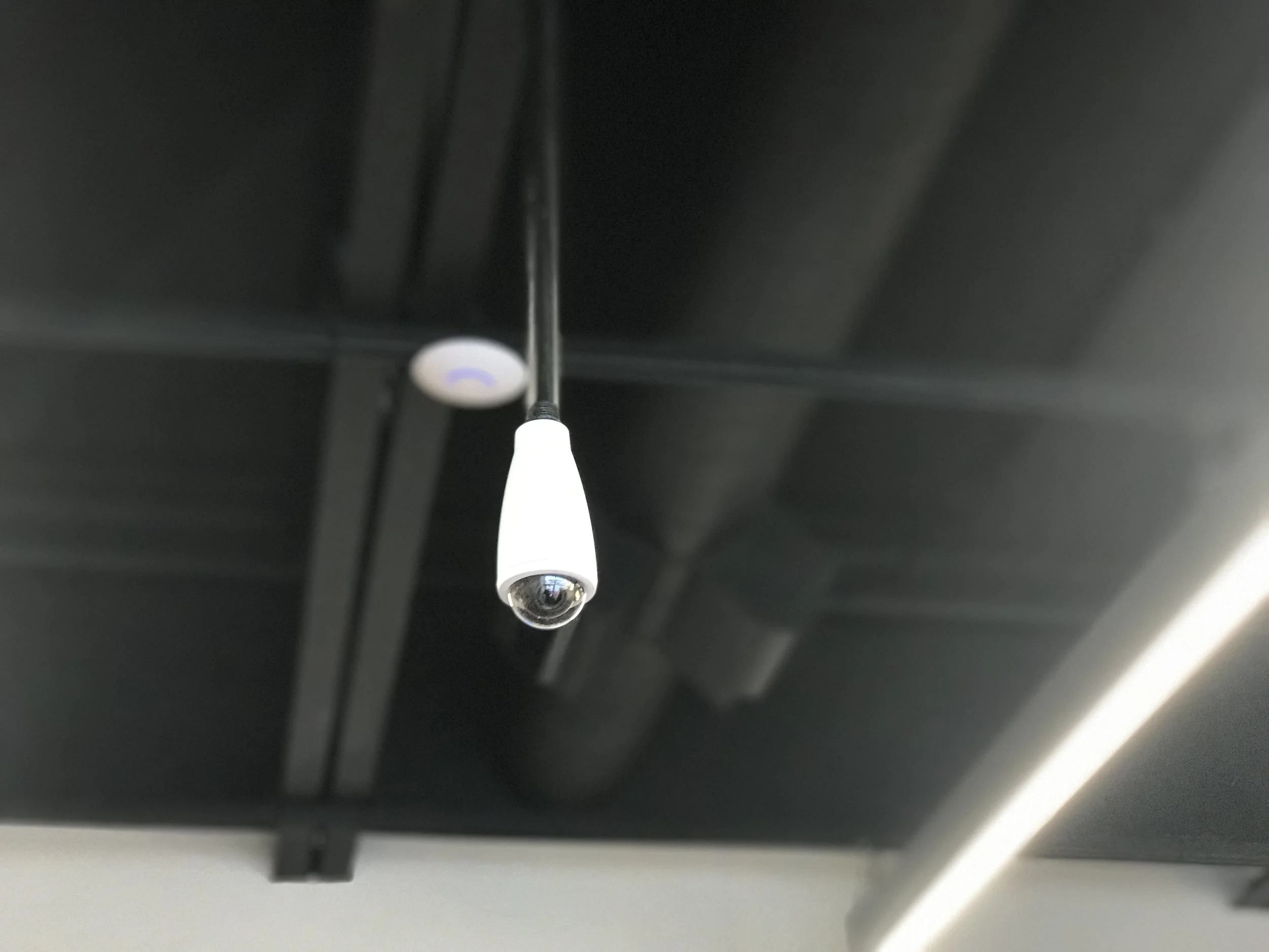 Video surveillance camera on pendant mount