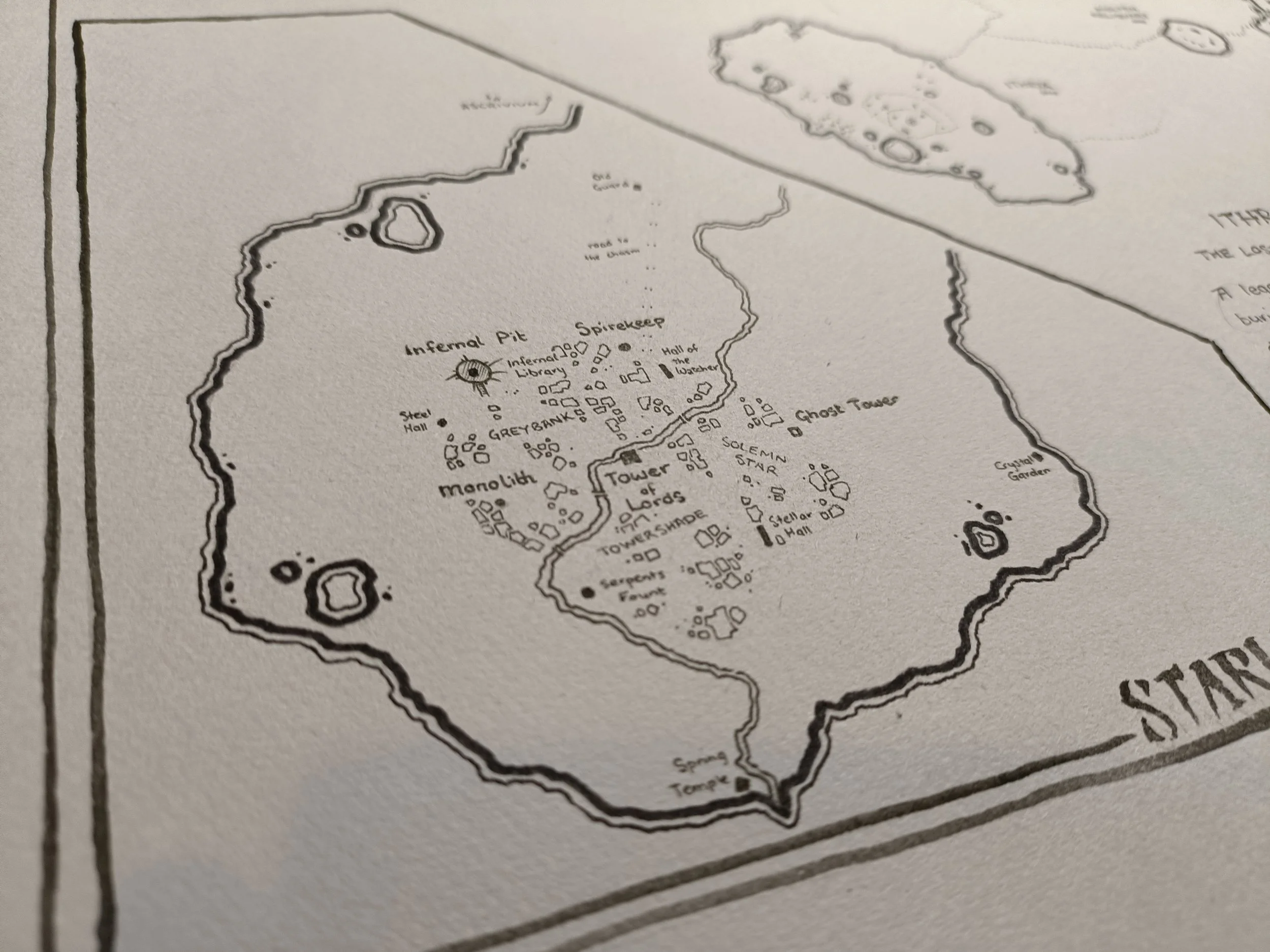 World Builder's Style | Ink on Paper (w. watercolour highlights)