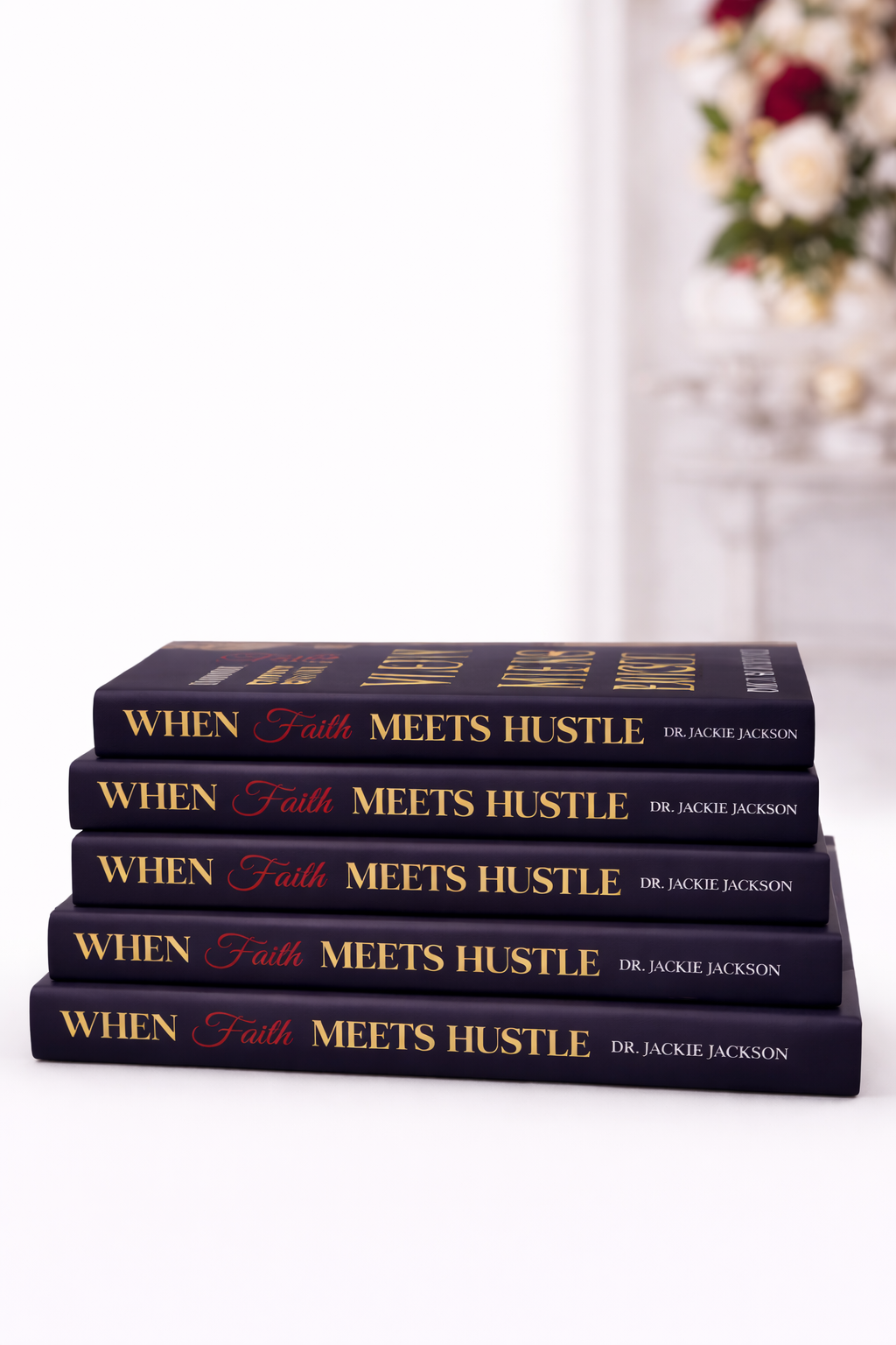 Stack of "When Faith Meets Hustle" books.png