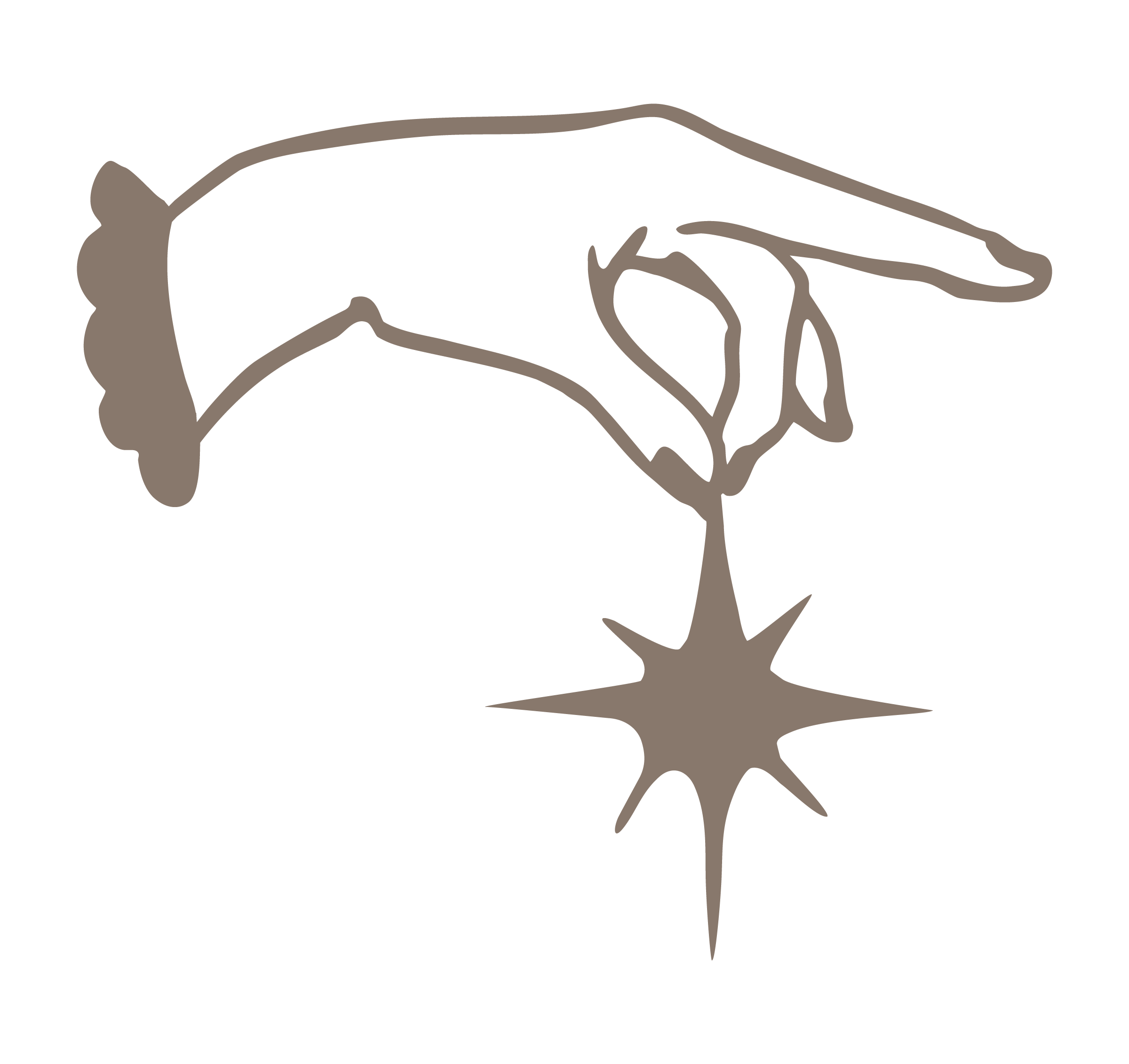 Dainty hand holding star