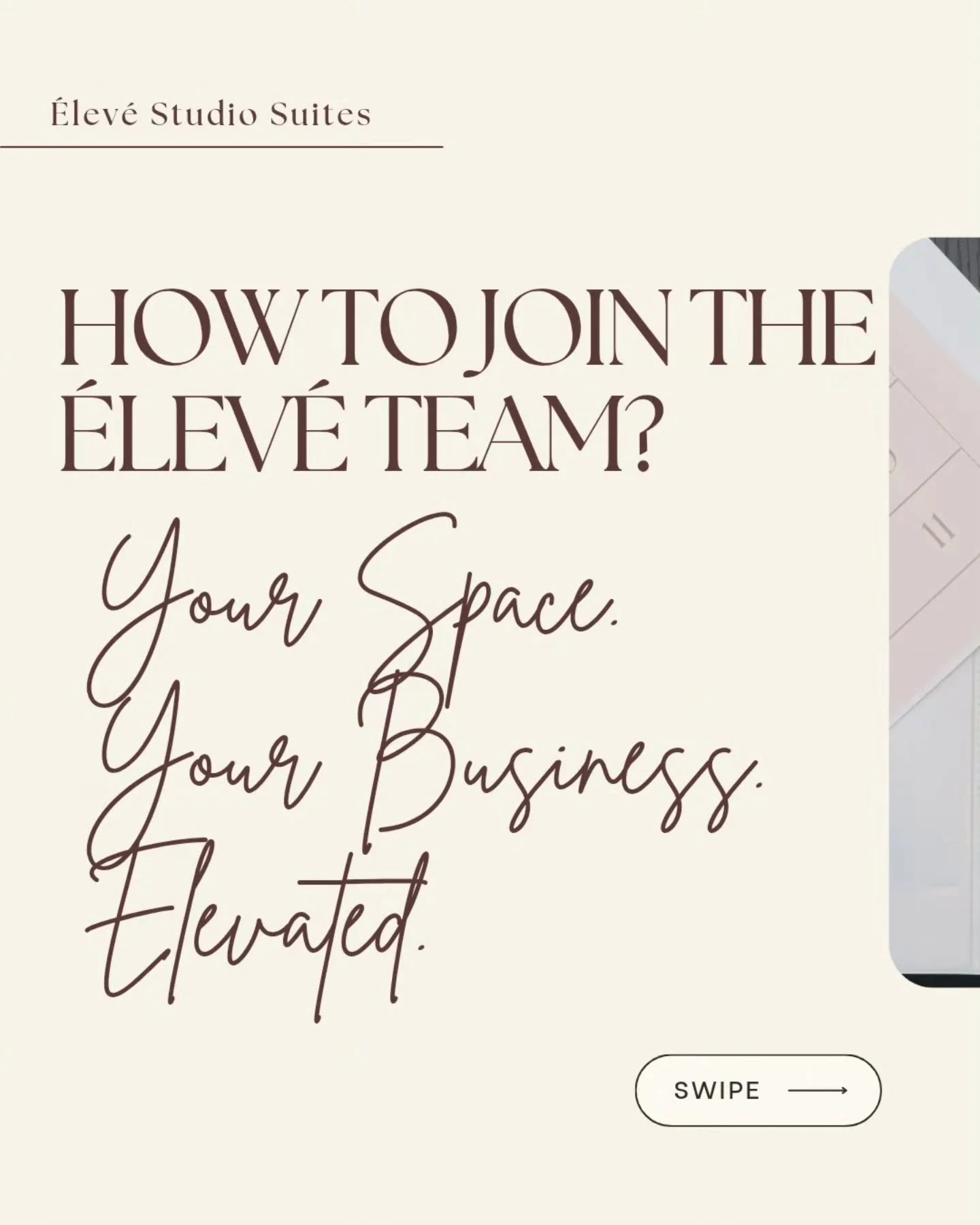 Whether you&rsquo;re a hairstylist, nail tech, lash artist, therapist, or wellness provider, &Eacute;lev&eacute; offers the freedom of running your own business with the support of a professional community behind you.

✔️ Private studio suites
✔️ Ele