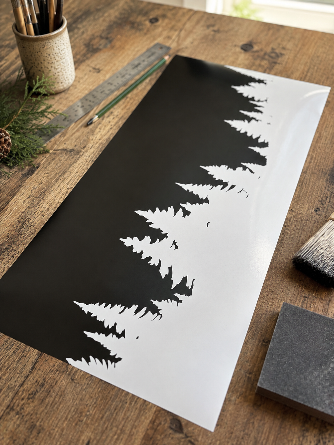URUKEHU Adhesive Mask | Pine Tree line